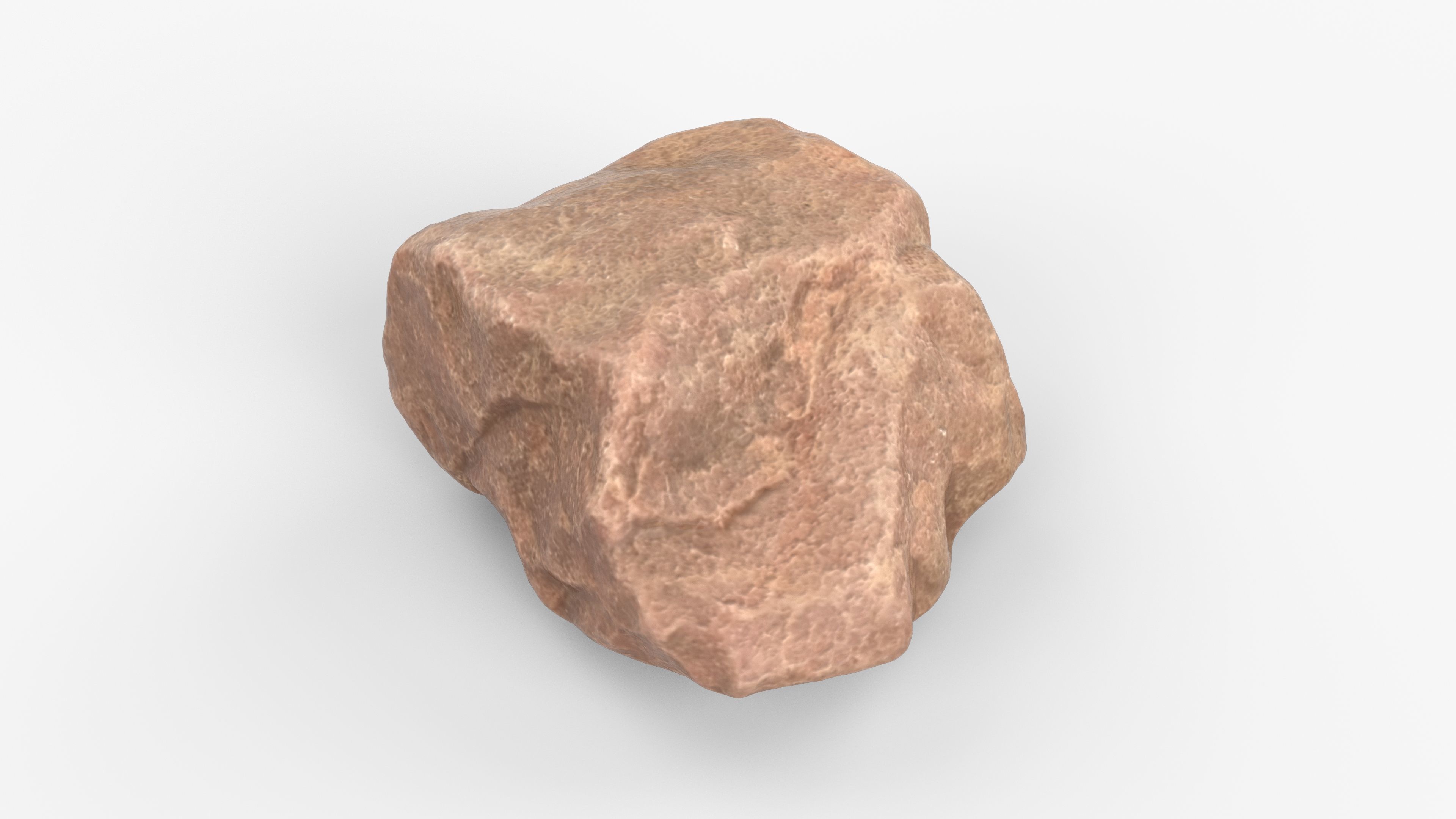 Photorealistic 3D scan of rock stone Low-poly 3D model_5