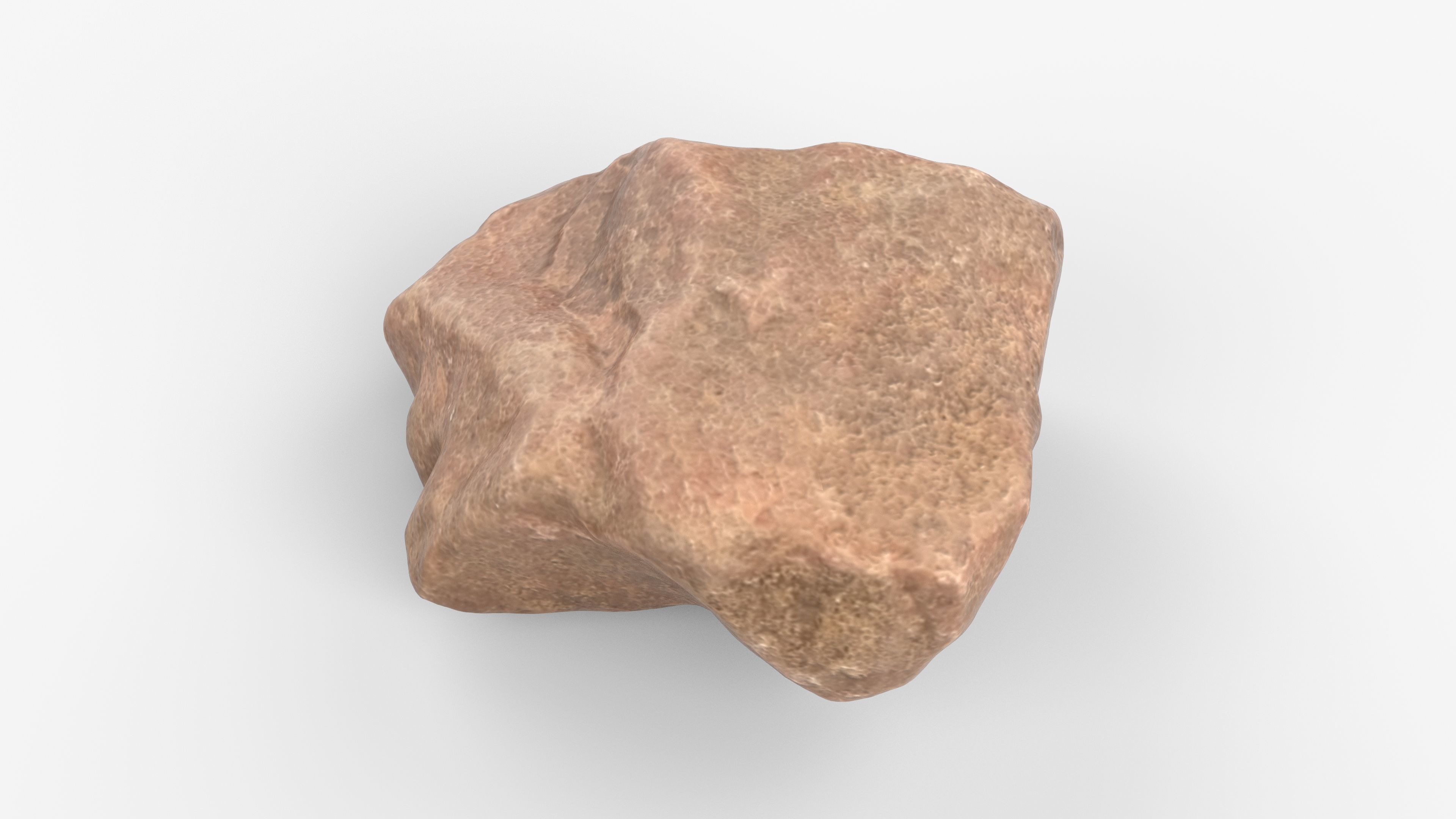 Photorealistic 3D scan of rock stone Low-poly 3D model_10