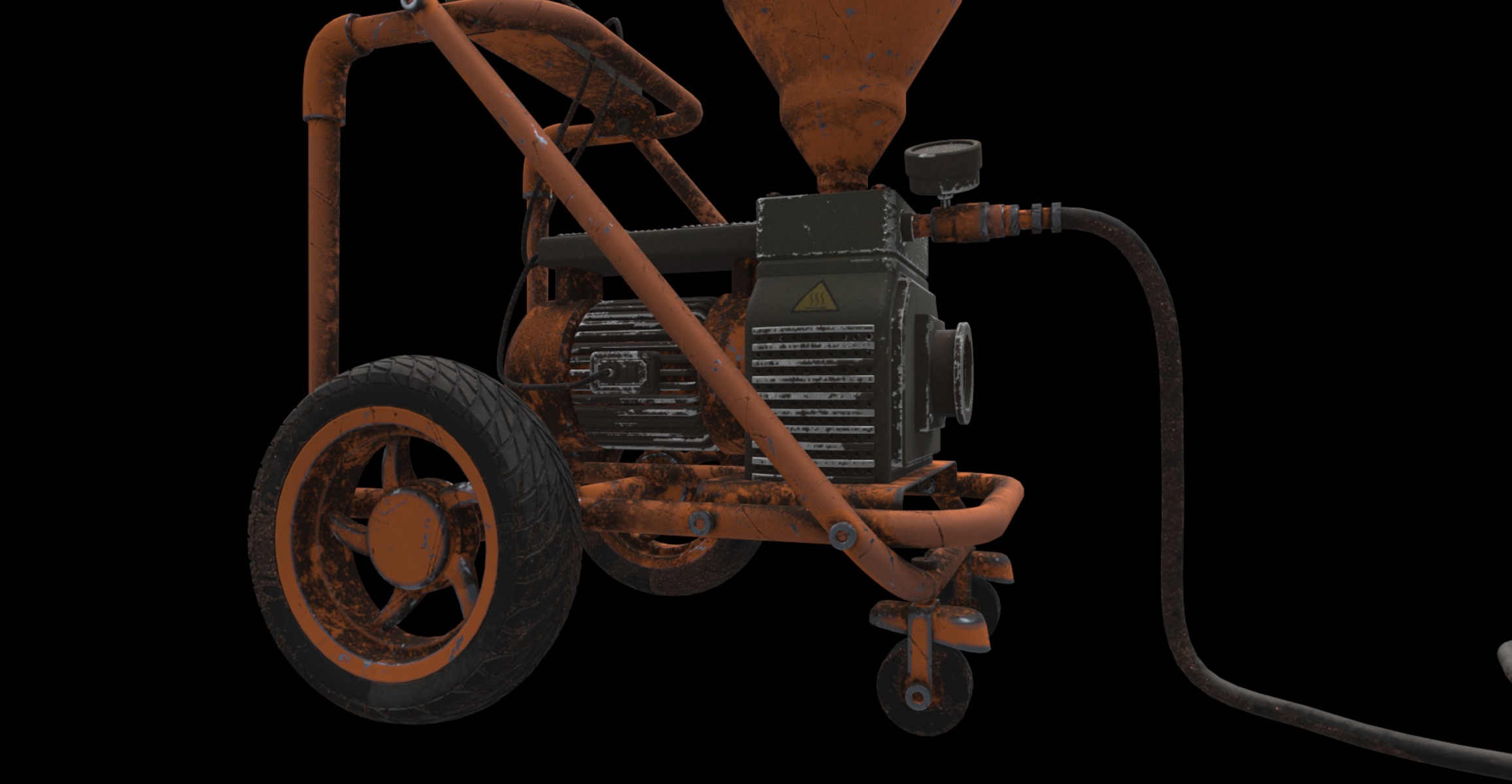 mobile compressor cart 3D model_5