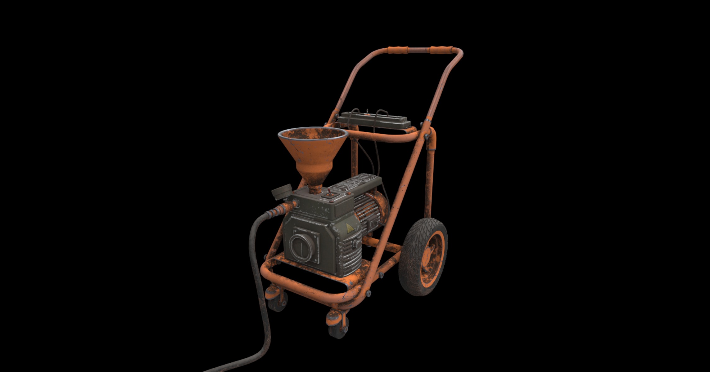 mobile compressor cart 3D model_1