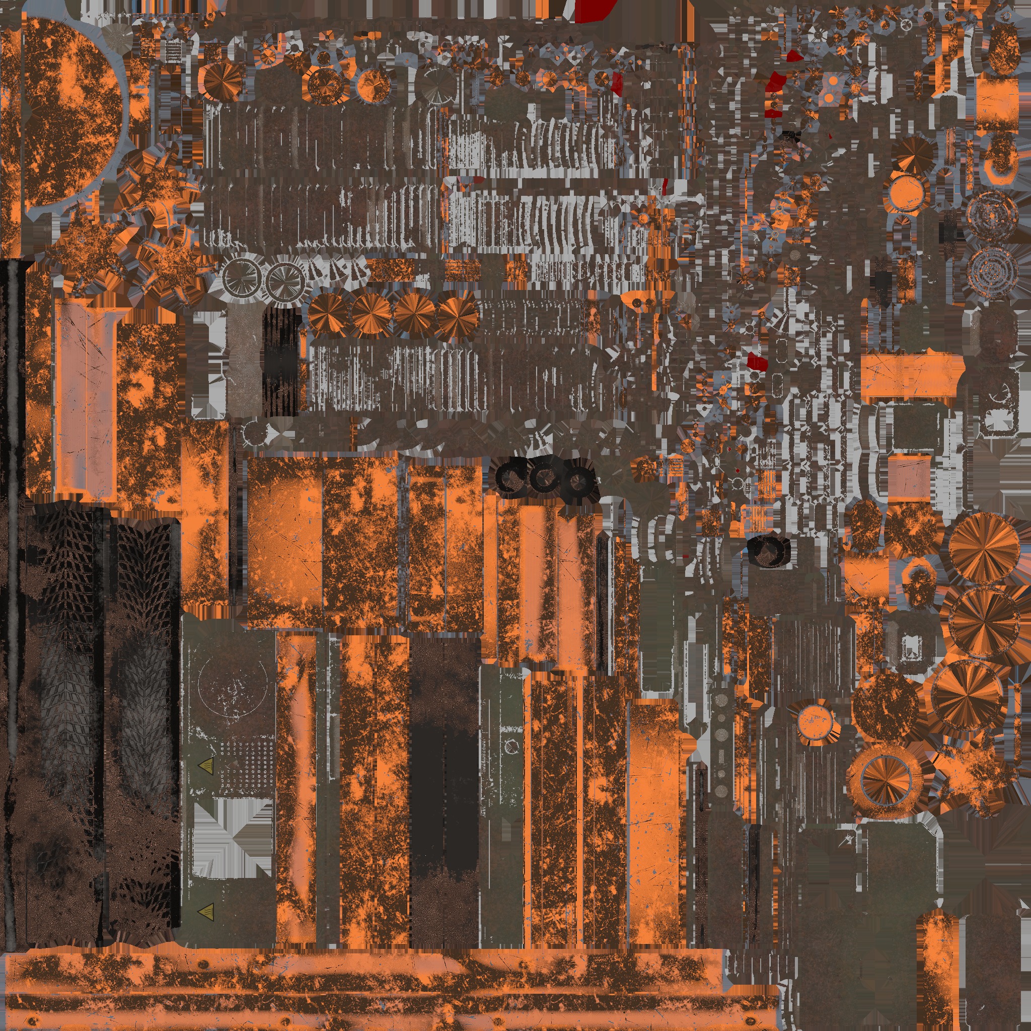 mobile compressor cart 3D model_7