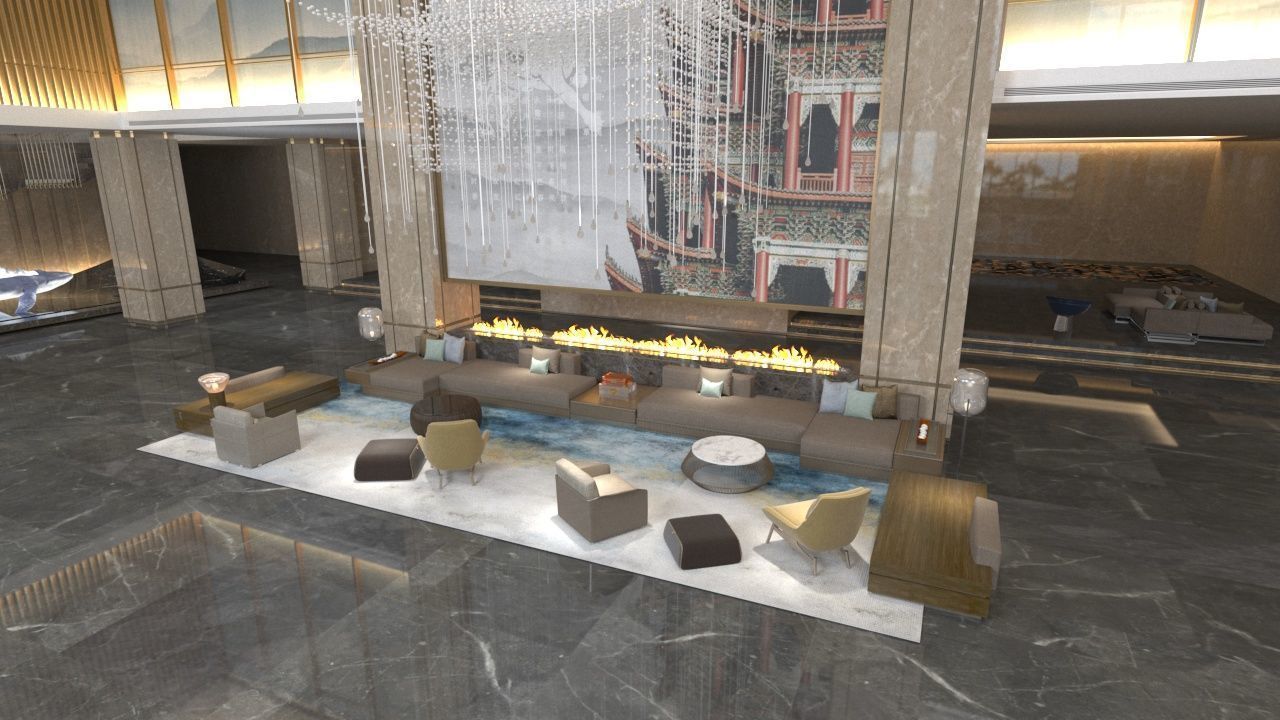 The Hotel Lobby 4 3D model_8