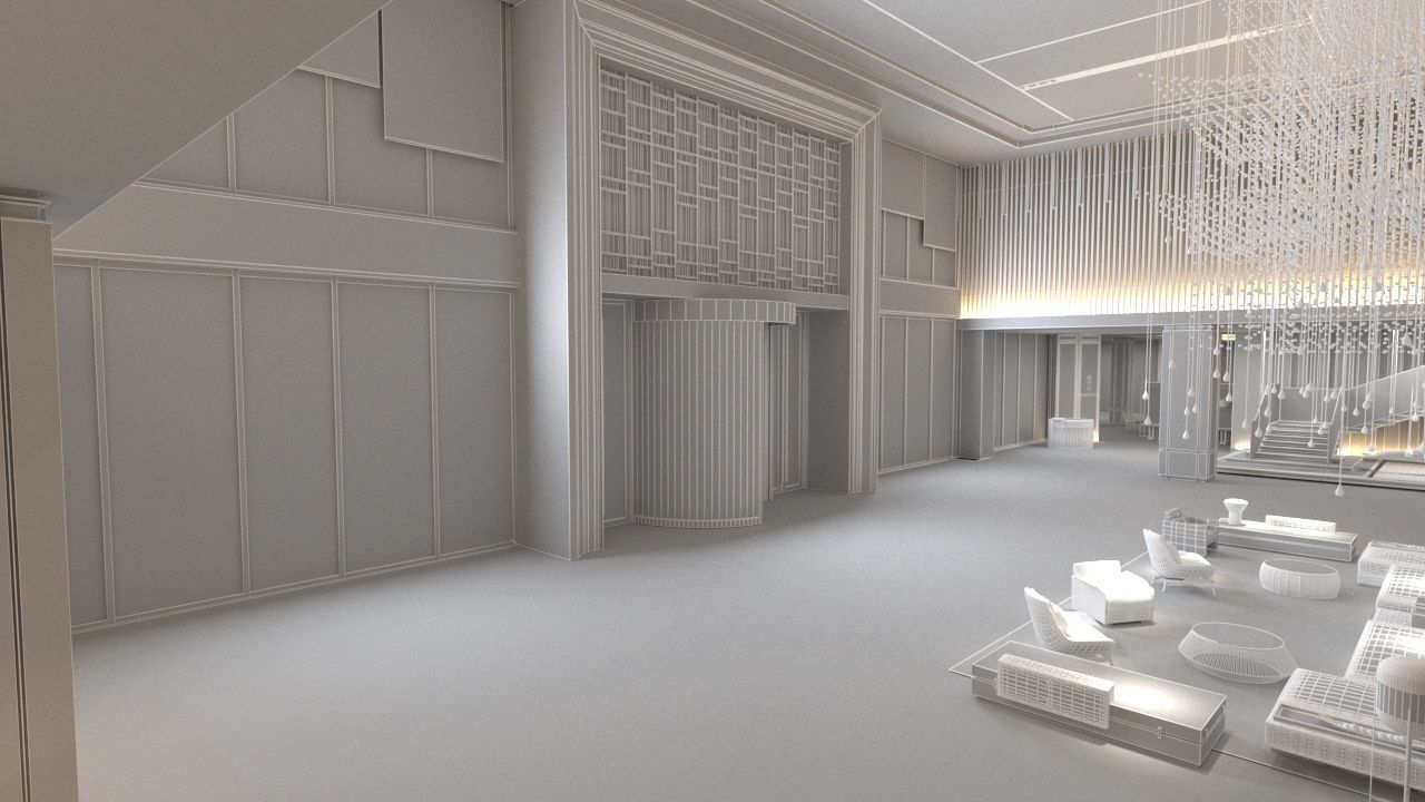 The Hotel Lobby 4 3D model_12