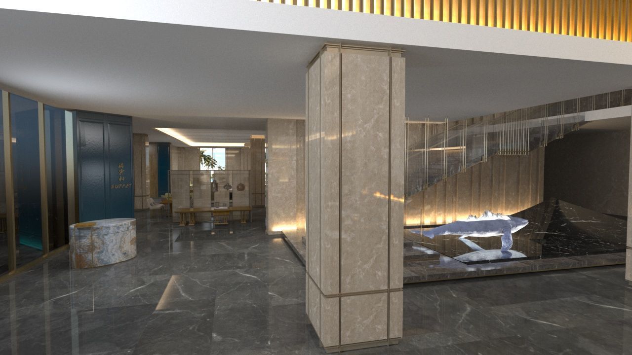 The Hotel Lobby 4 3D model_7