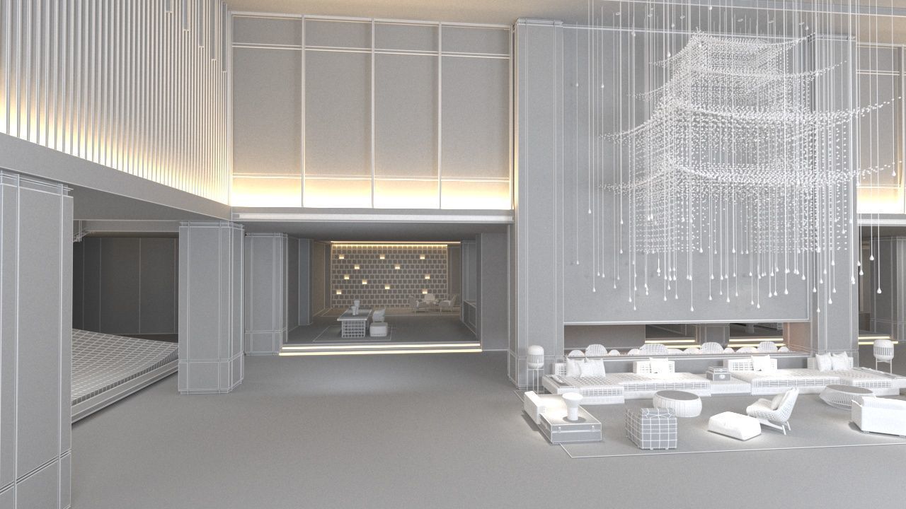 The Hotel Lobby 4 3D model_15