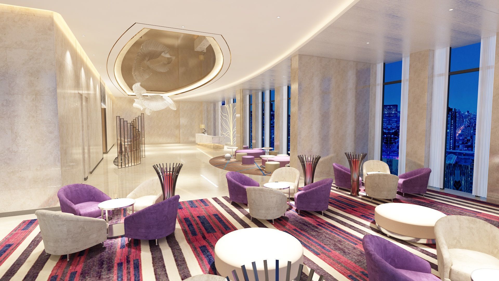 The Hotel Lobby 12 3D model_3