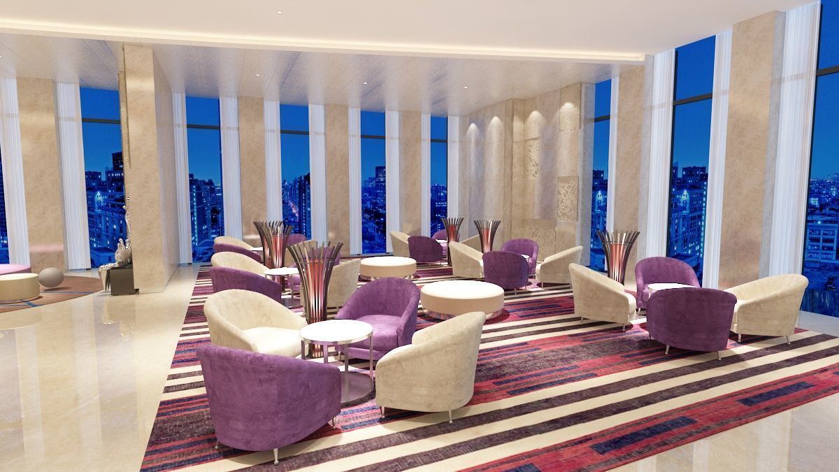 The Hotel Lobby 12 3D model_7