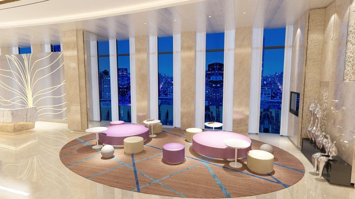 The Hotel Lobby 12 3D model_8