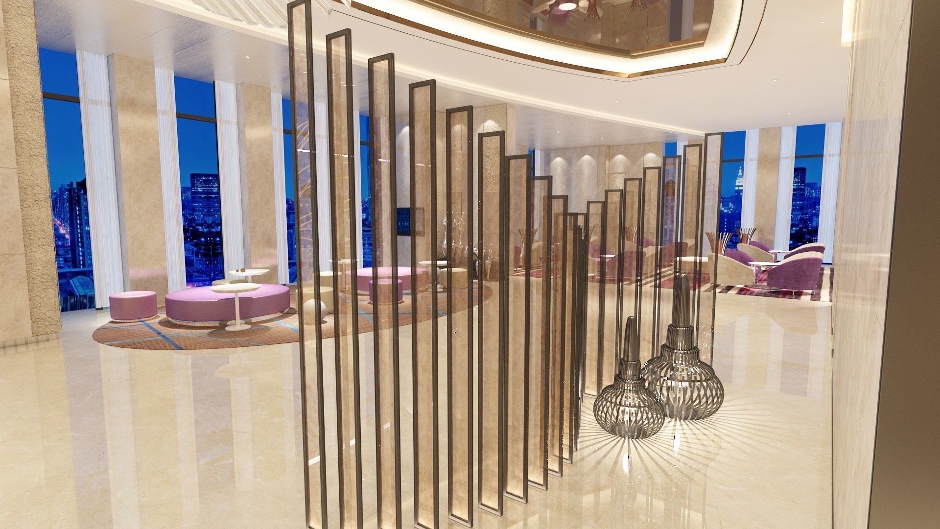 The Hotel Lobby 12 3D model_5