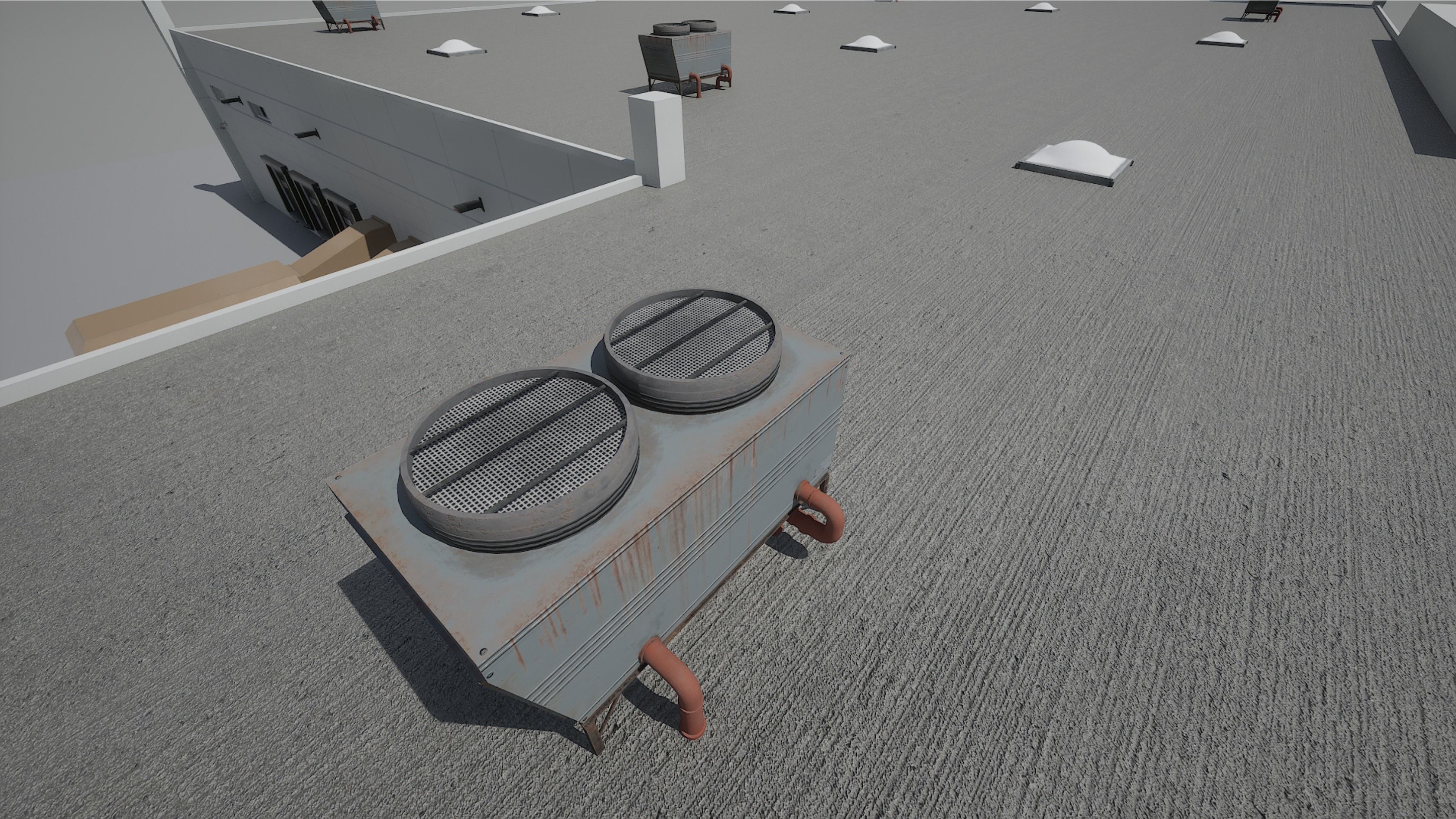 Modular Warehouse Low-poly 3D model_10