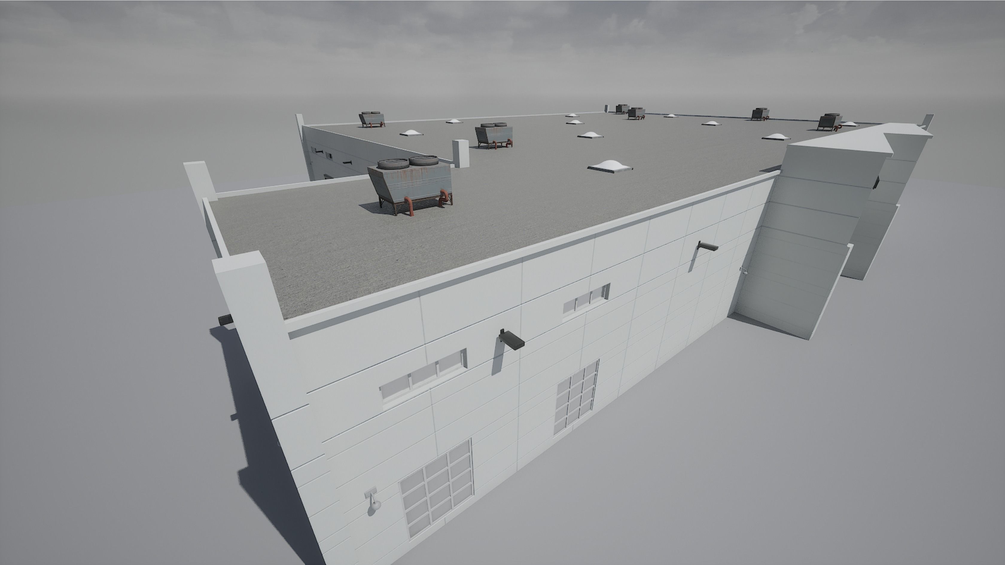 Modular Warehouse Low-poly 3D model_8