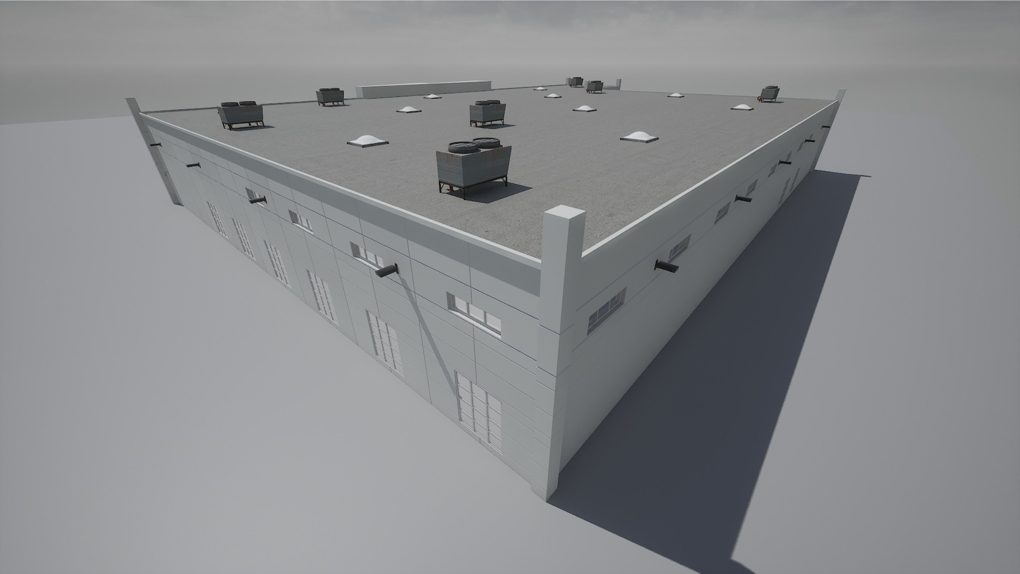 Modular Warehouse Low-poly 3D model_3