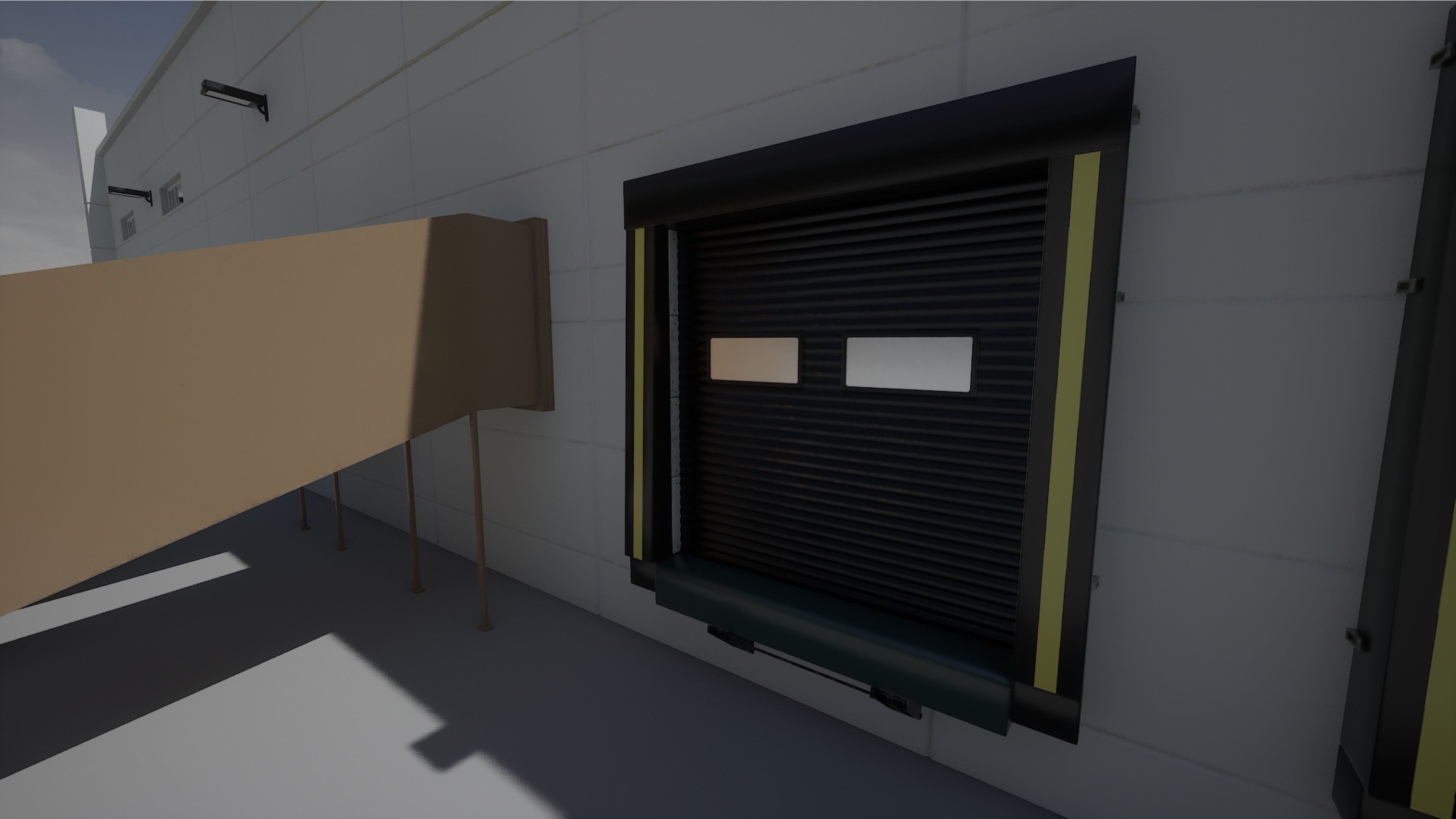 Modular Warehouse Low-poly 3D model_7