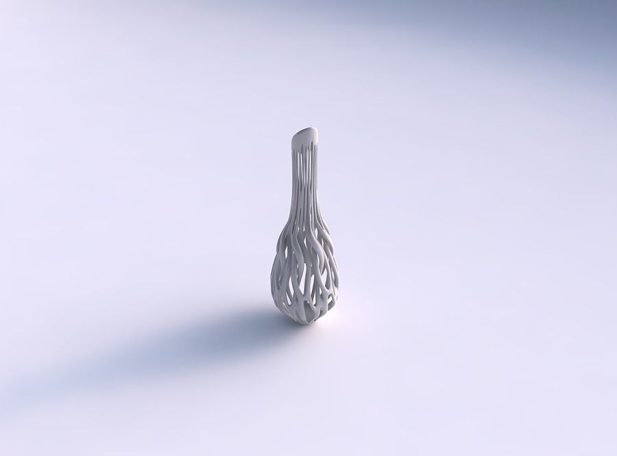 Vase with twisted branches long top 3D print model_0