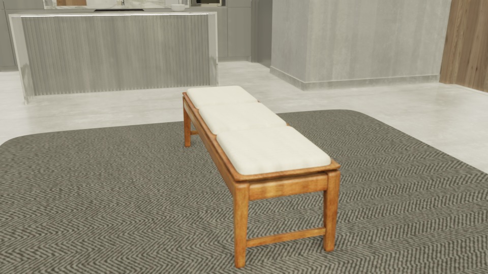 bench Banco Fatto 3 seats 3D model_5