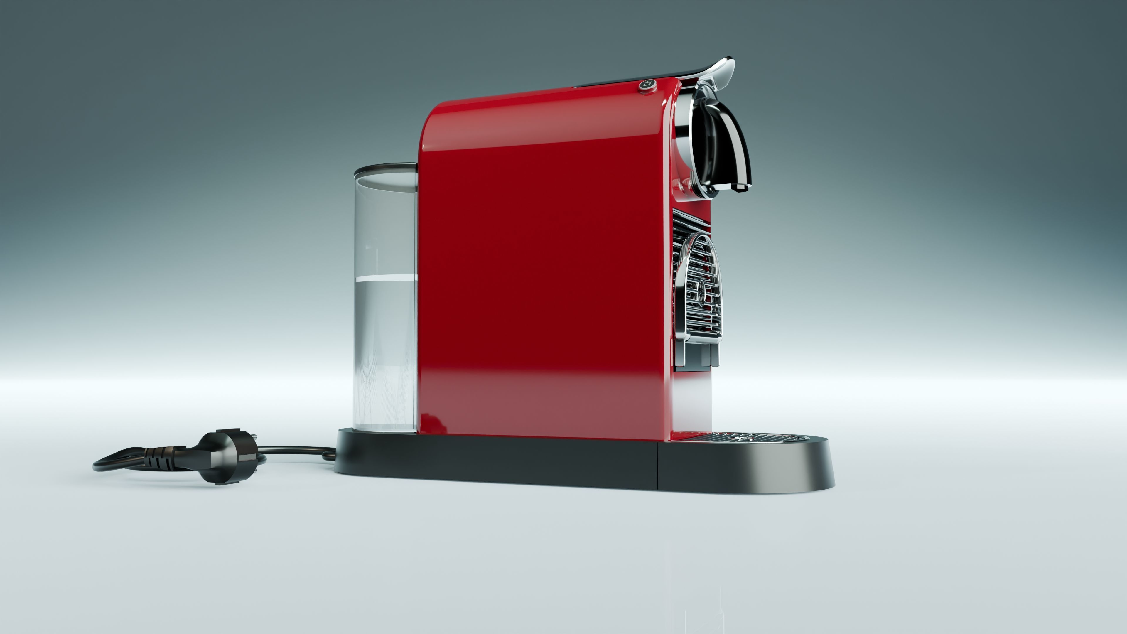 Nespresso CitiZ Coffee Machine with Aeroccino 3D model_2