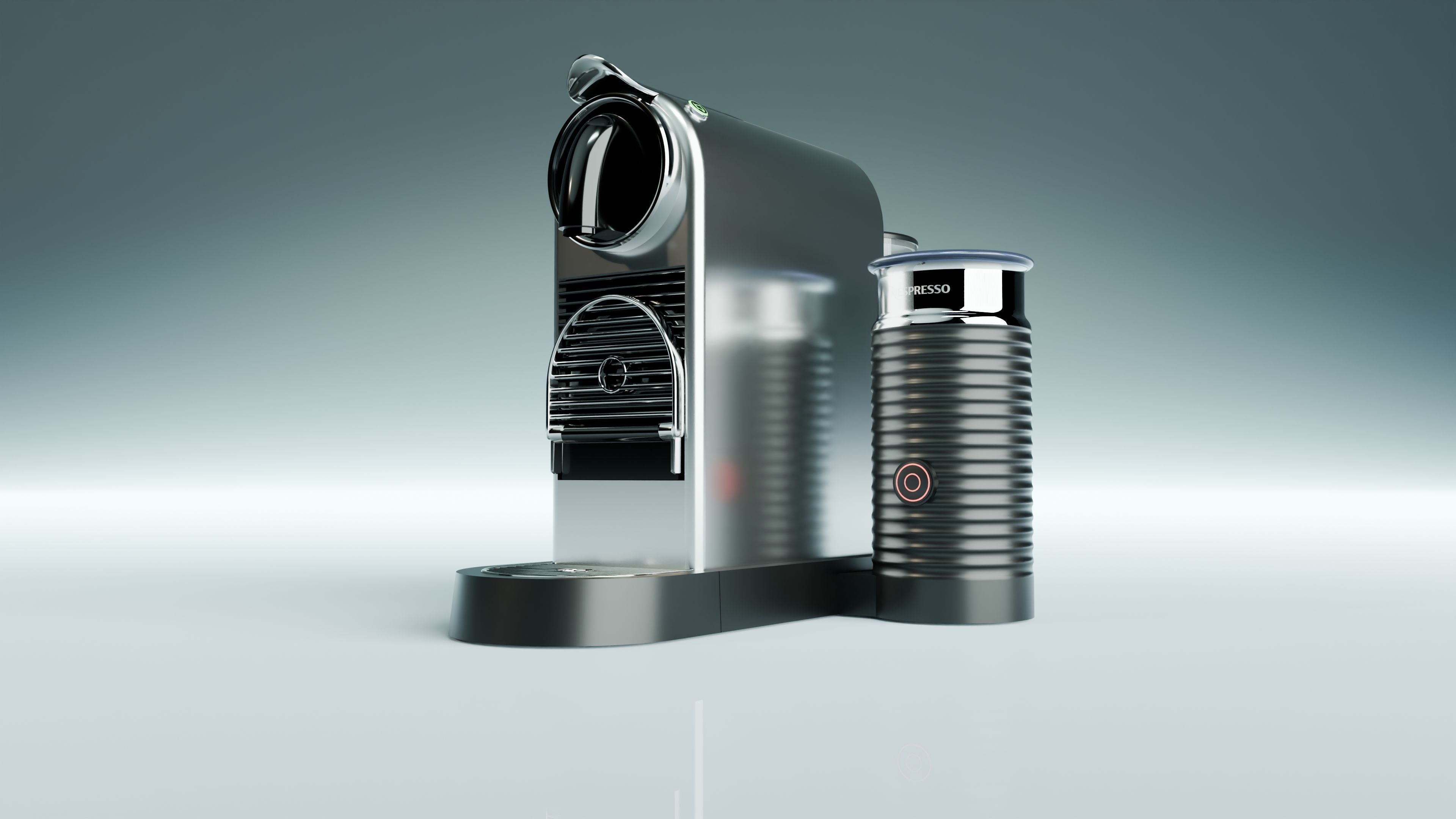 Nespresso CitiZ Coffee Machine with Aeroccino 3D model_13