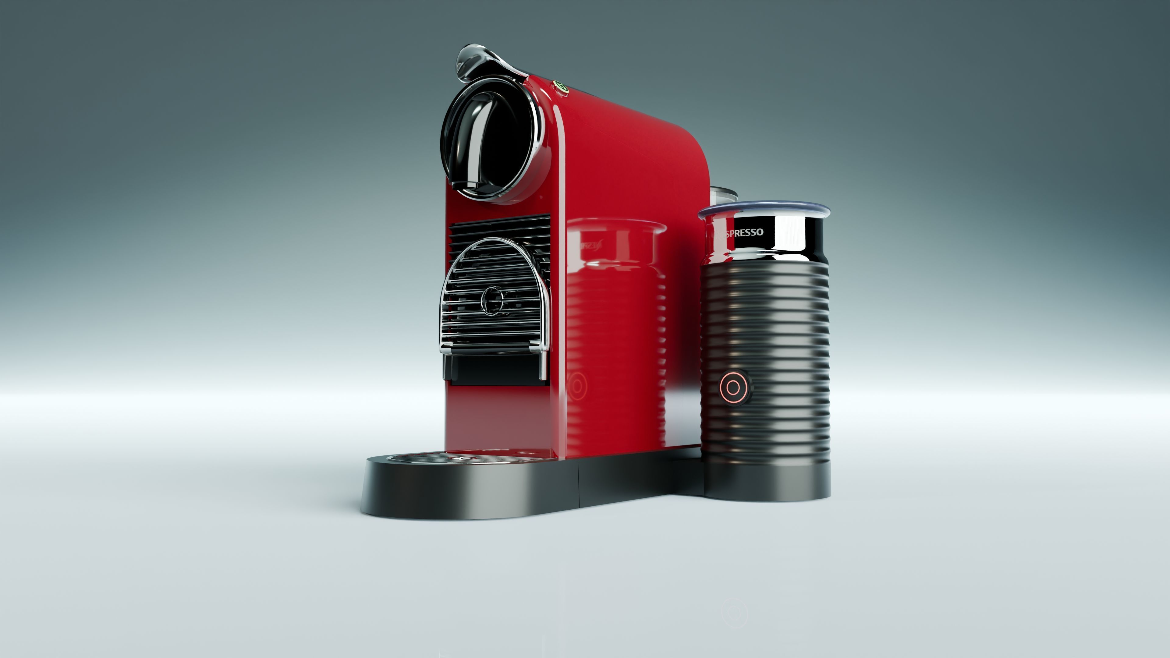 Nespresso CitiZ Coffee Machine with Aeroccino 3D model_1