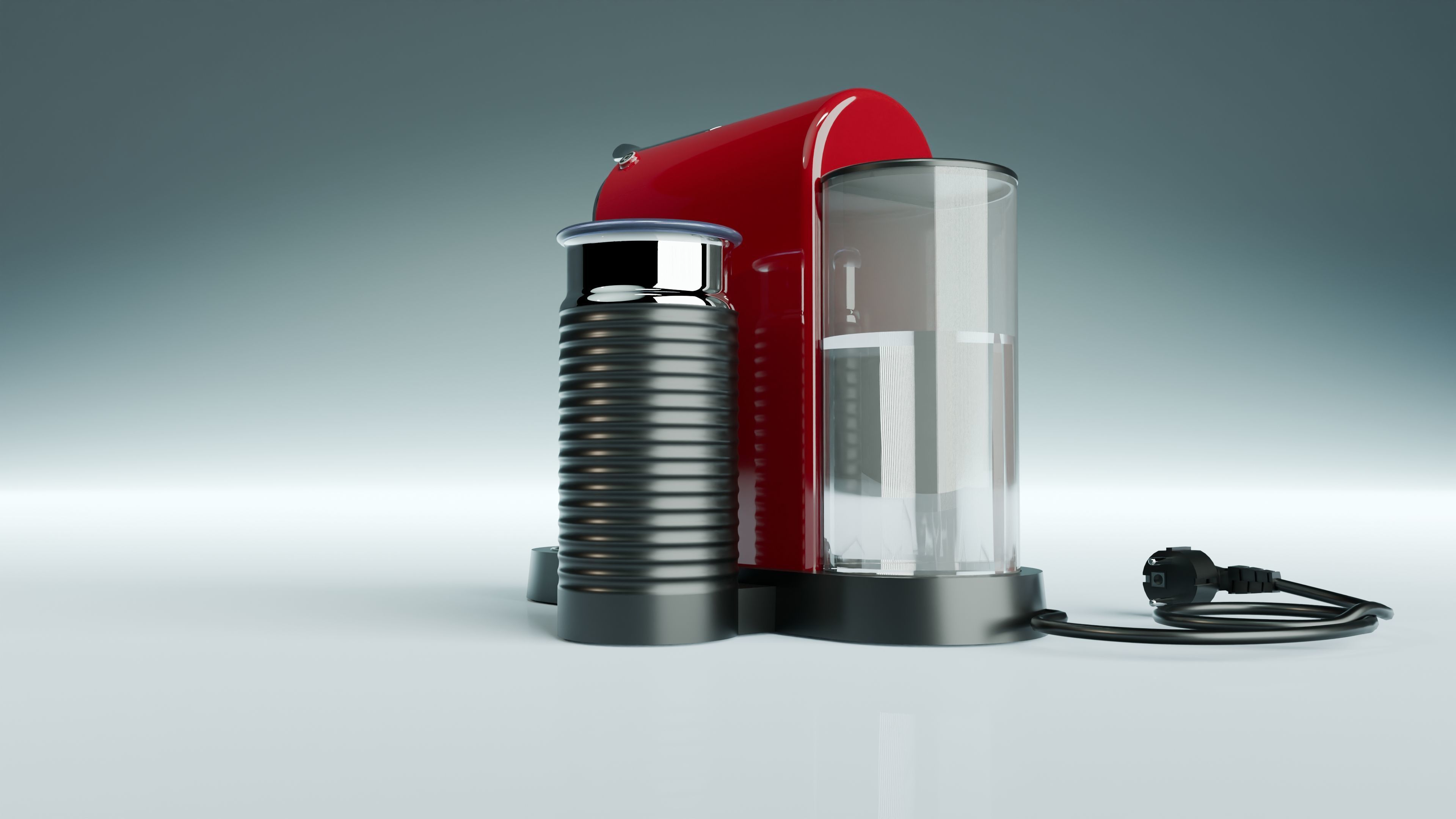 Nespresso CitiZ Coffee Machine with Aeroccino 3D model_3