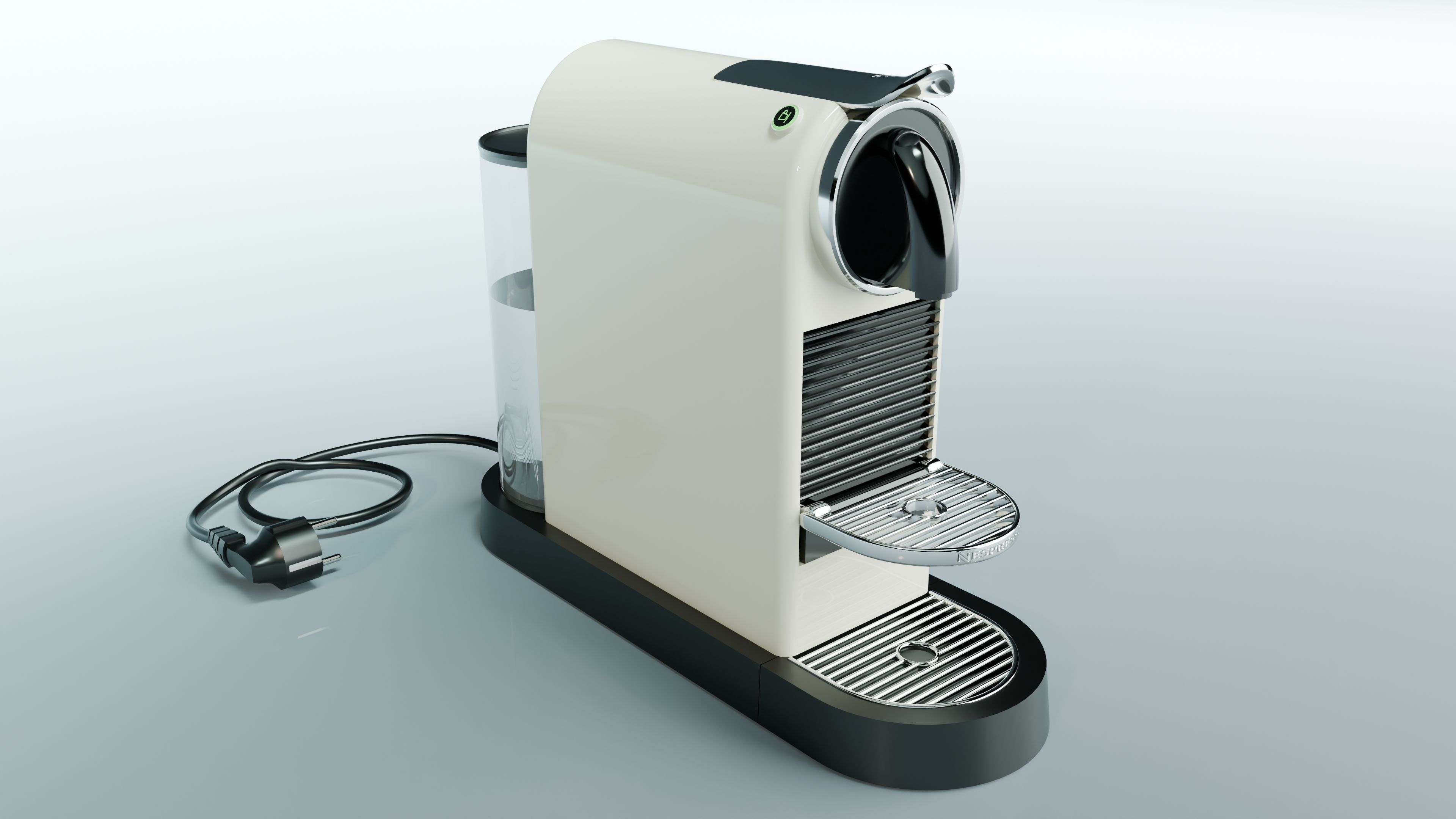 Nespresso CitiZ Coffee Machine with Aeroccino 3D model_12