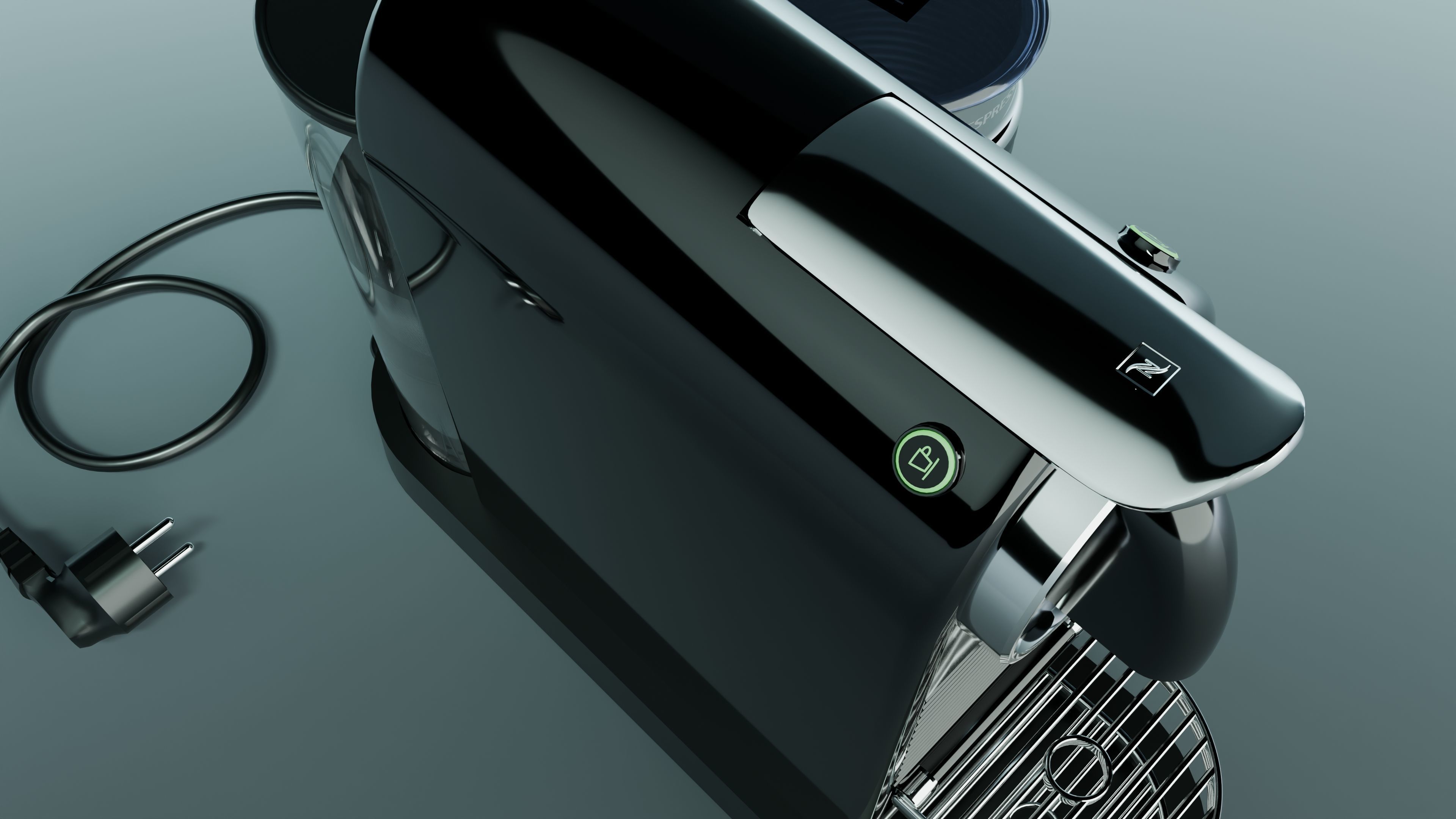 Nespresso CitiZ Coffee Machine with Aeroccino 3D model_8