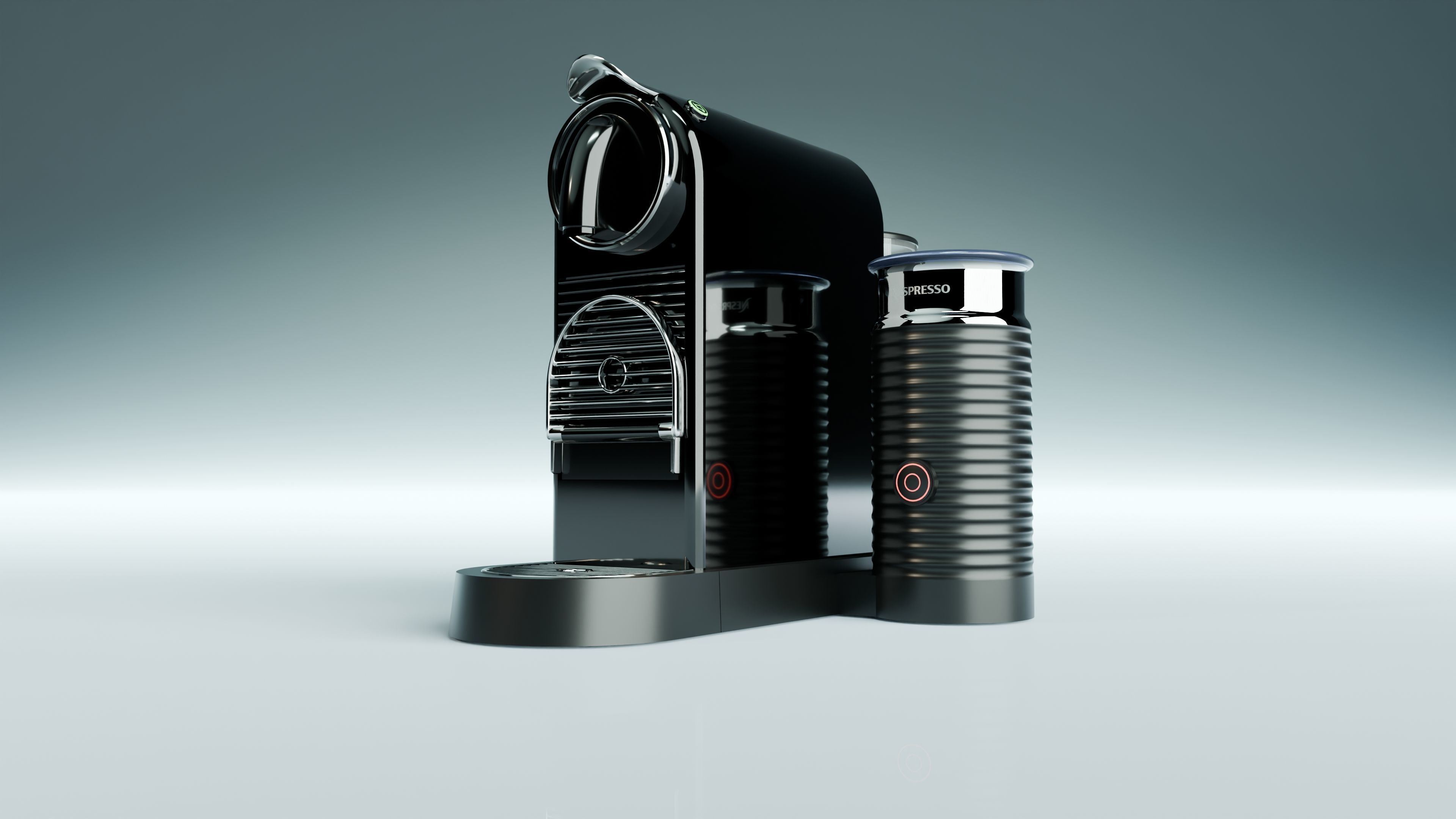 Nespresso CitiZ Coffee Machine with Aeroccino 3D model_5