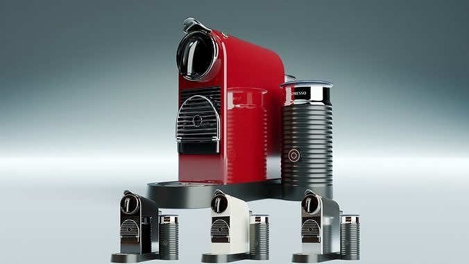Nespresso CitiZ Coffee Machine with Aeroccino 3D model