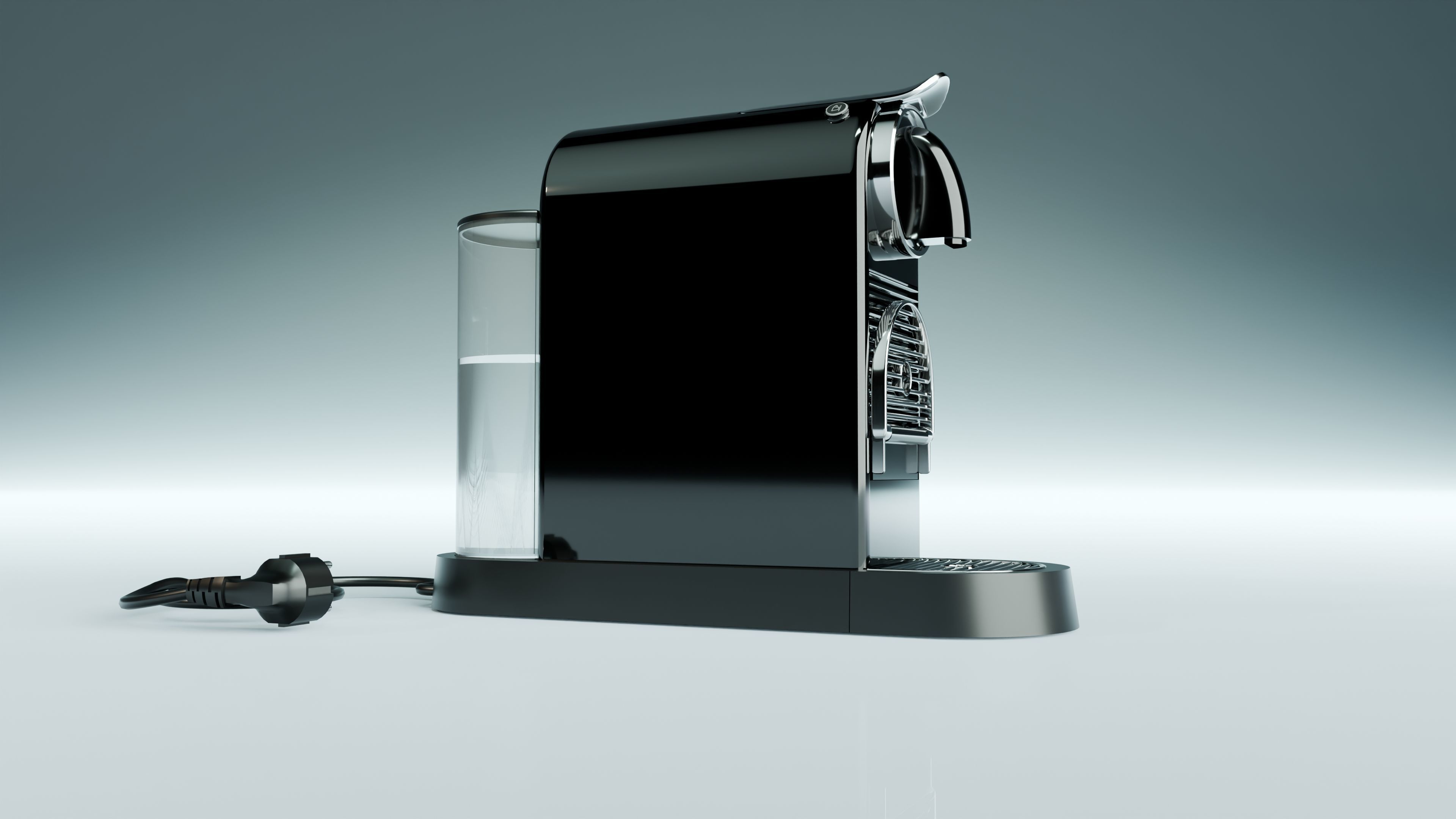 Nespresso CitiZ Coffee Machine with Aeroccino 3D model_7