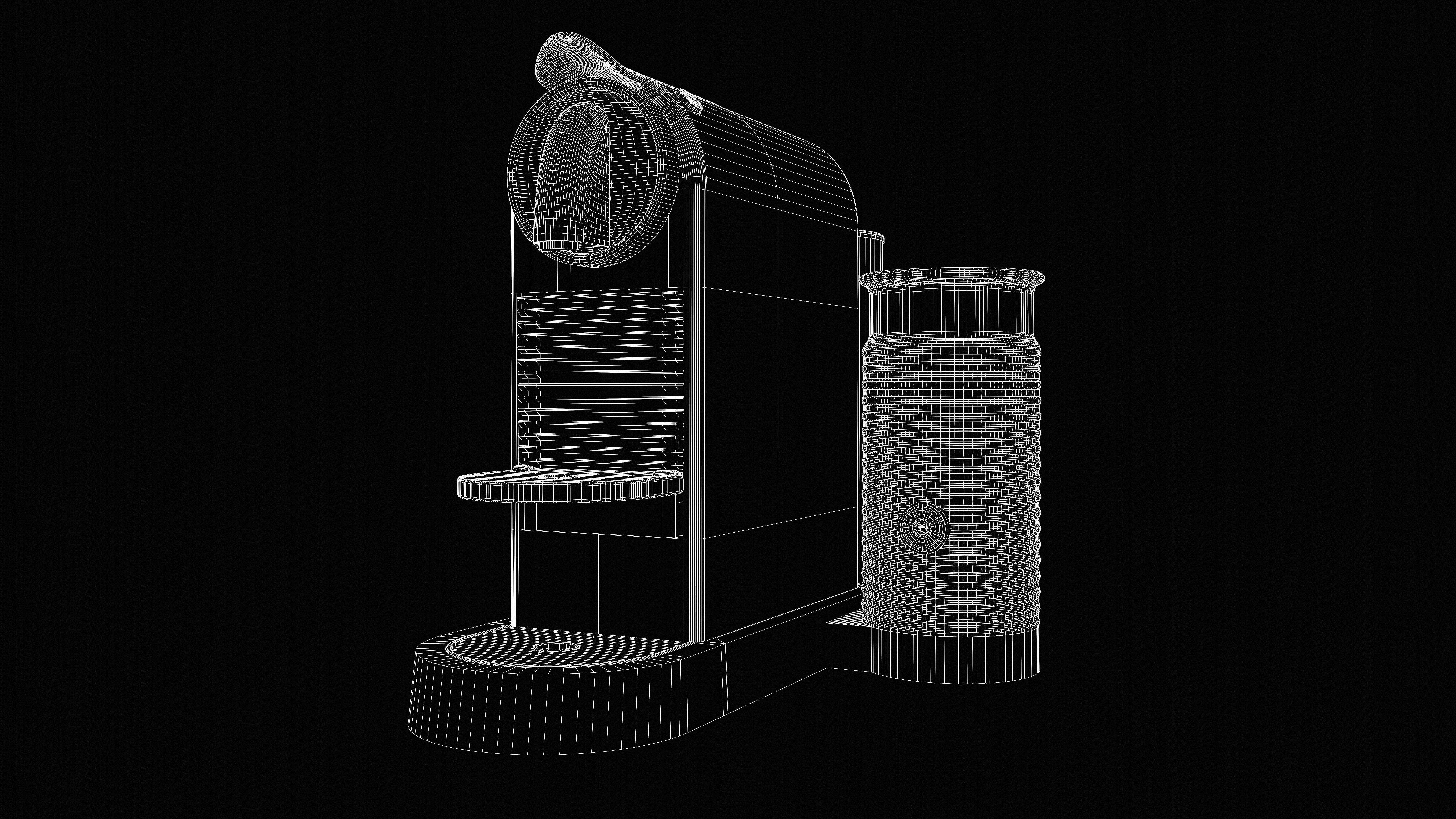 Nespresso CitiZ Coffee Machine with Aeroccino 3D model_17