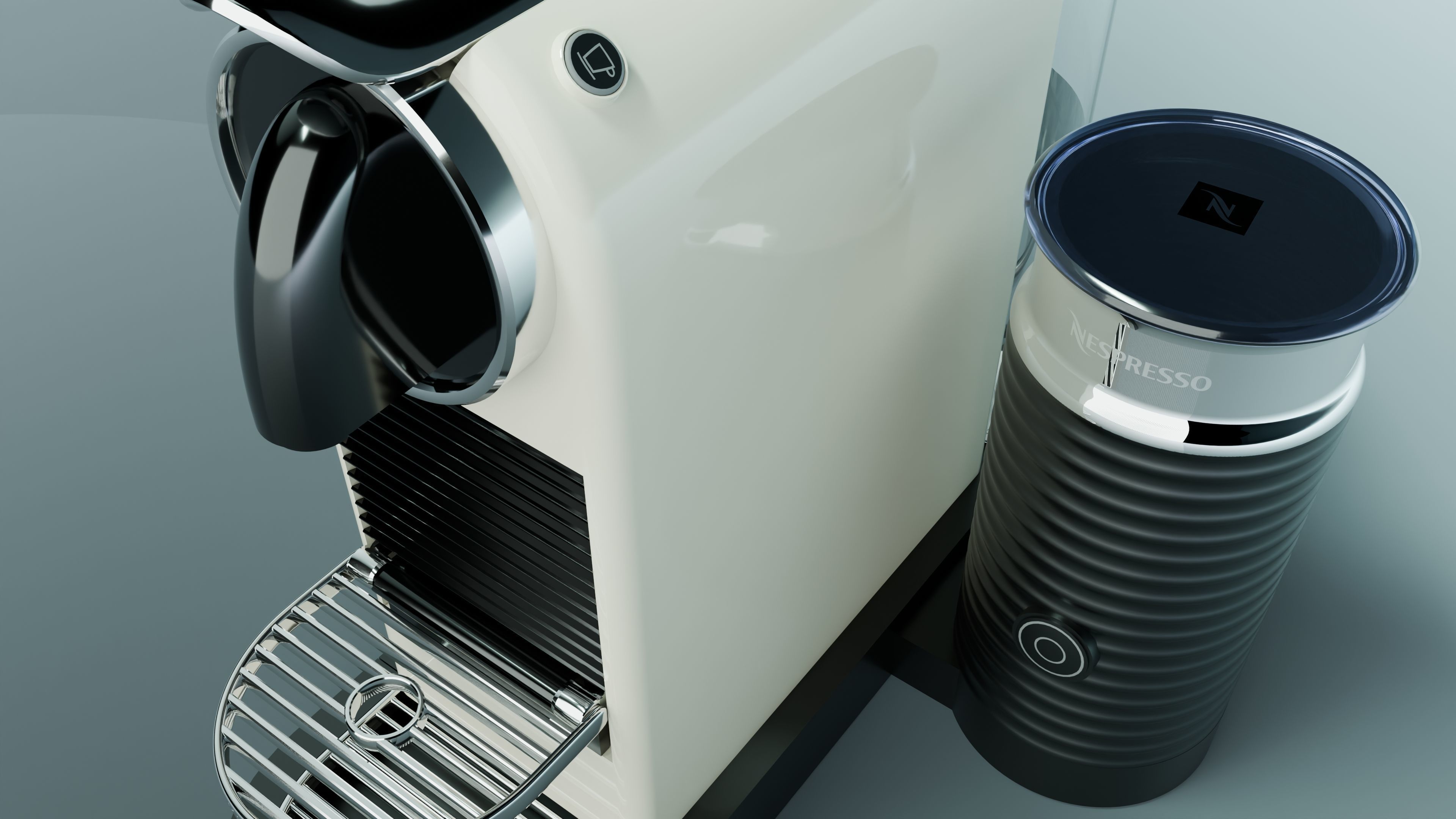 Nespresso CitiZ Coffee Machine with Aeroccino 3D model_11