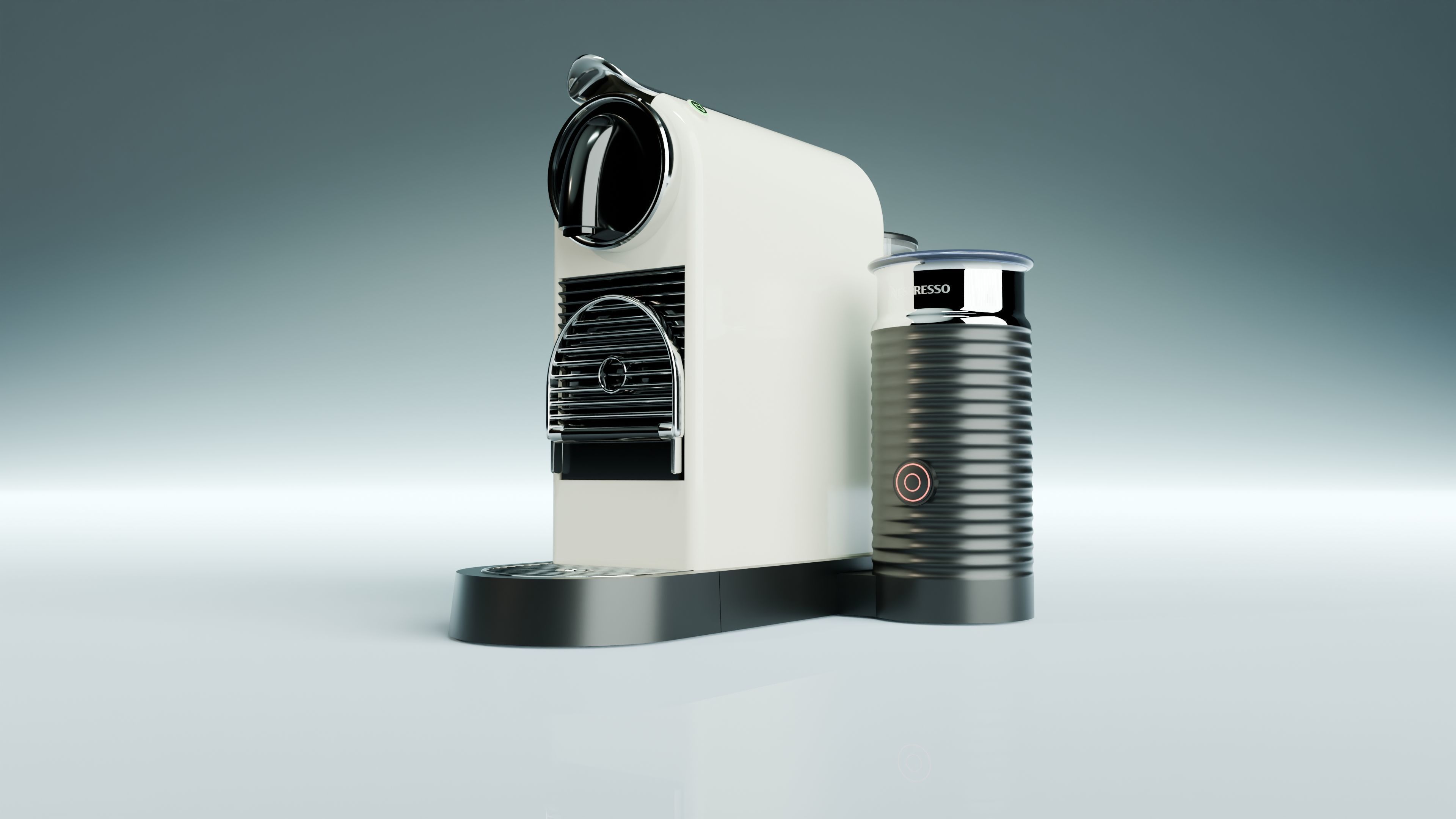 Nespresso CitiZ Coffee Machine with Aeroccino 3D model_9