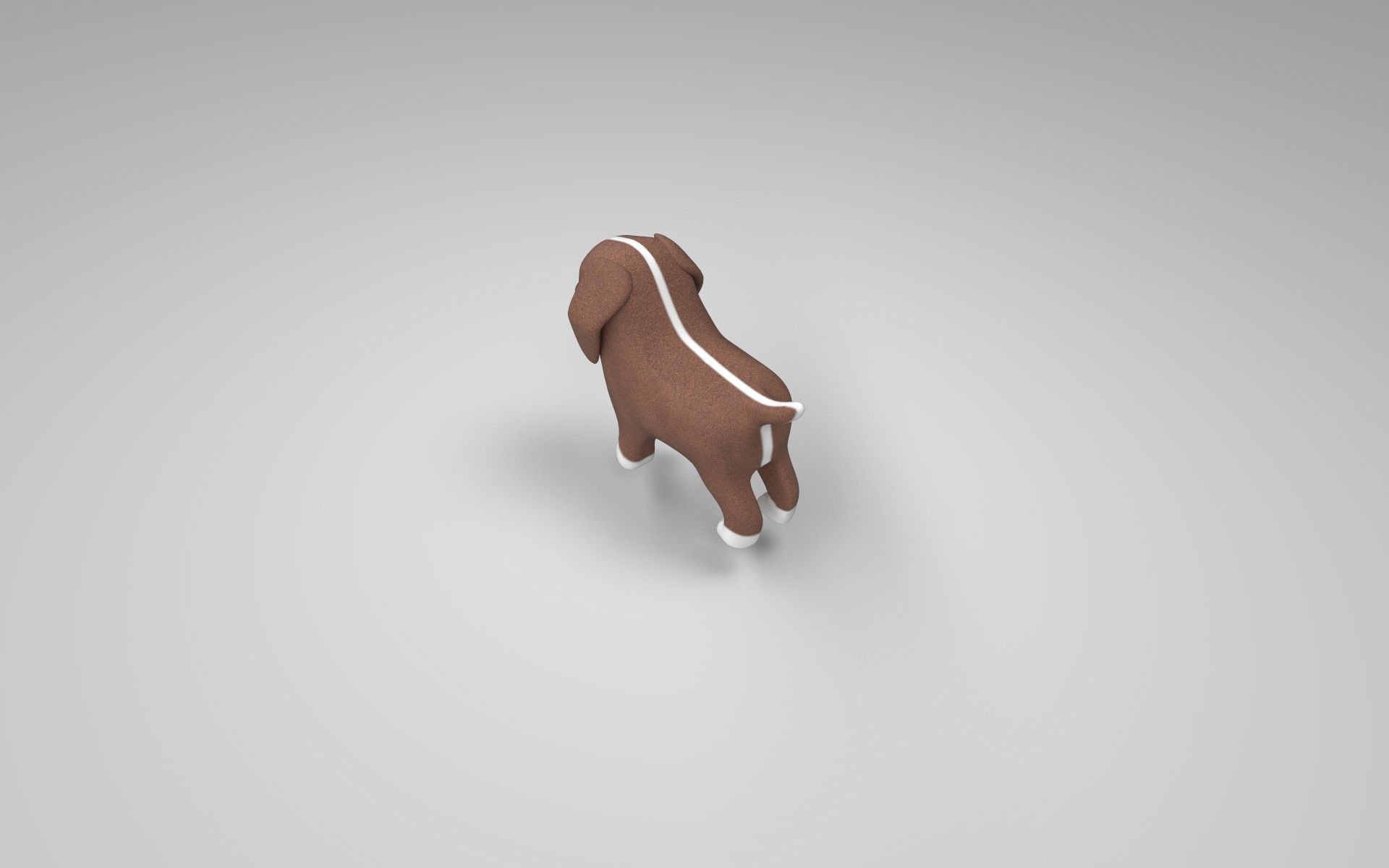 Dog blender and texture Low-poly 3D model_3