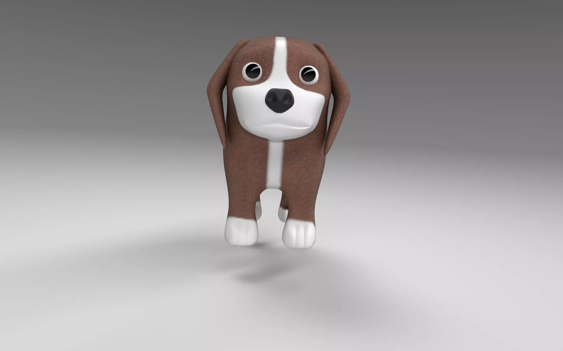 Dog blender and texture Low-poly 3D model_0