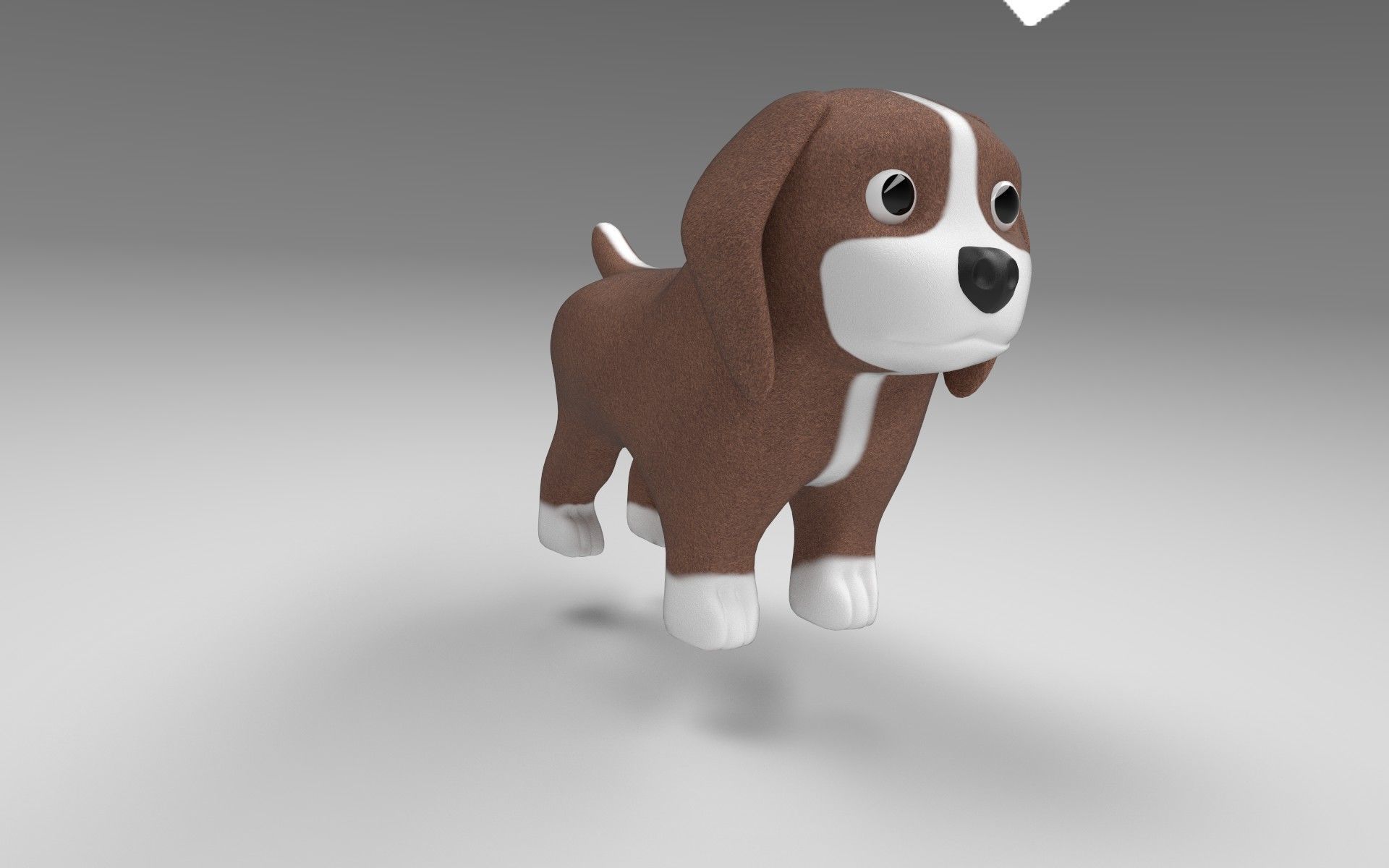 Dog blender and texture Low-poly 3D model_2
