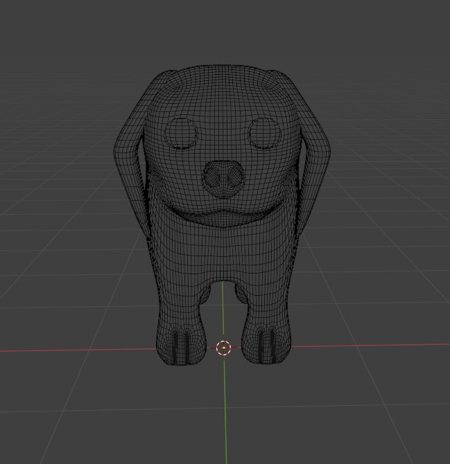 Dog blender and texture Low-poly 3D model_4