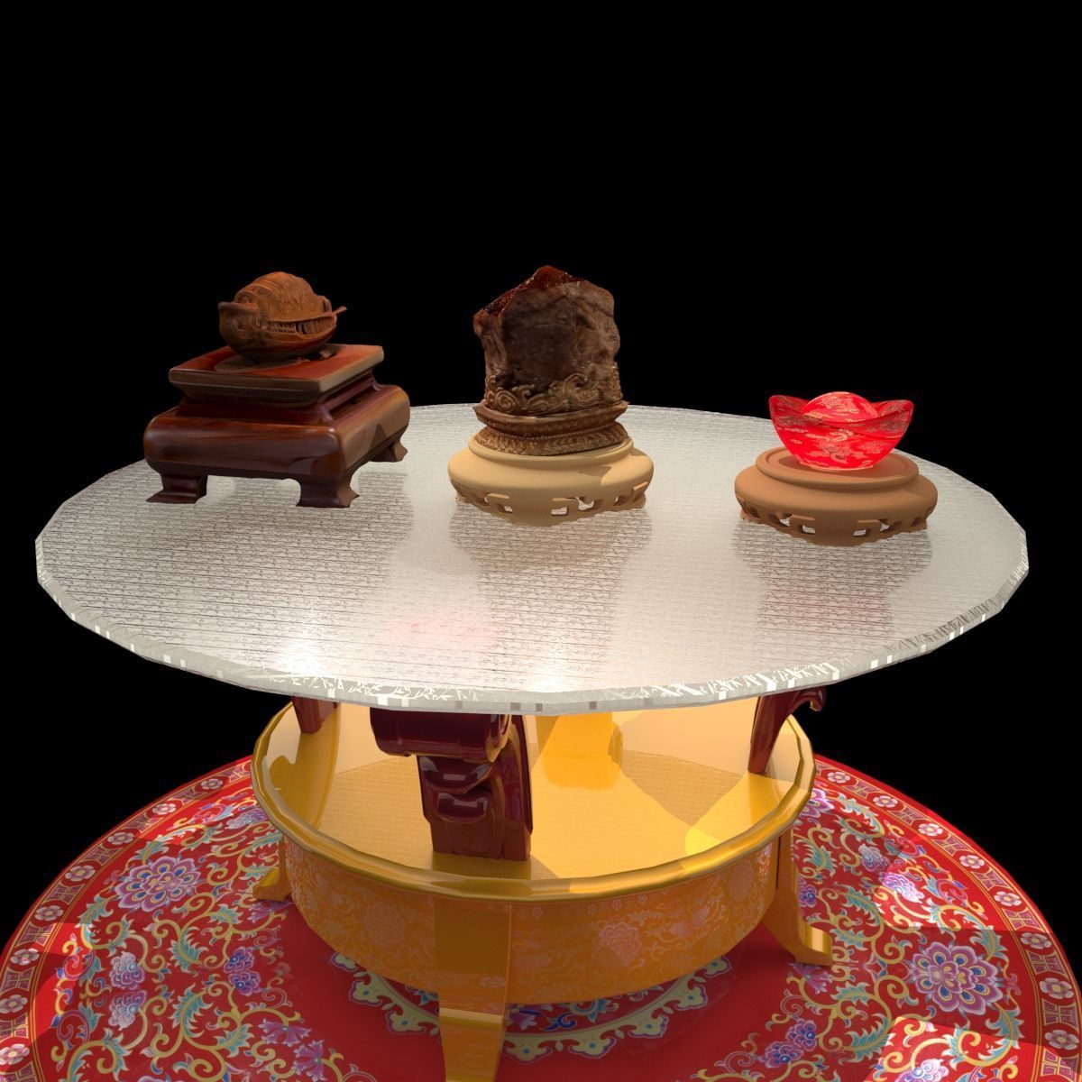 Chinese meat-shaped stone 3D model_6