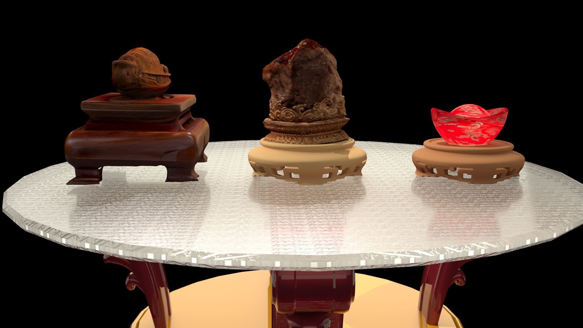 Chinese meat-shaped stone 3D model_2