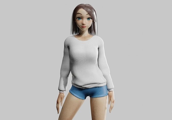 sweet Pretty Woman V27713  Low-poly 3D model