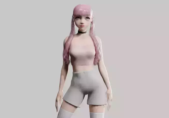 Pretty Cartoon woman V27901 