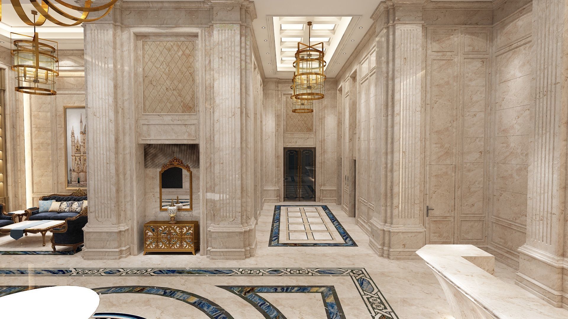 The Hotel Lobby 10 3D model_4