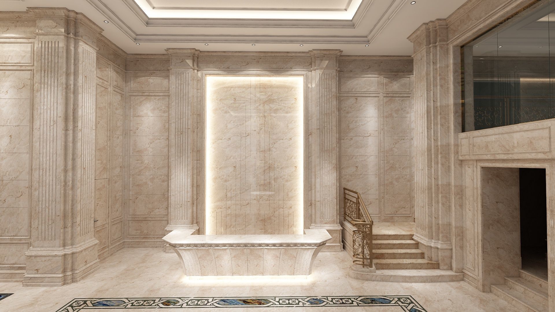 The Hotel Lobby 10 3D model_5