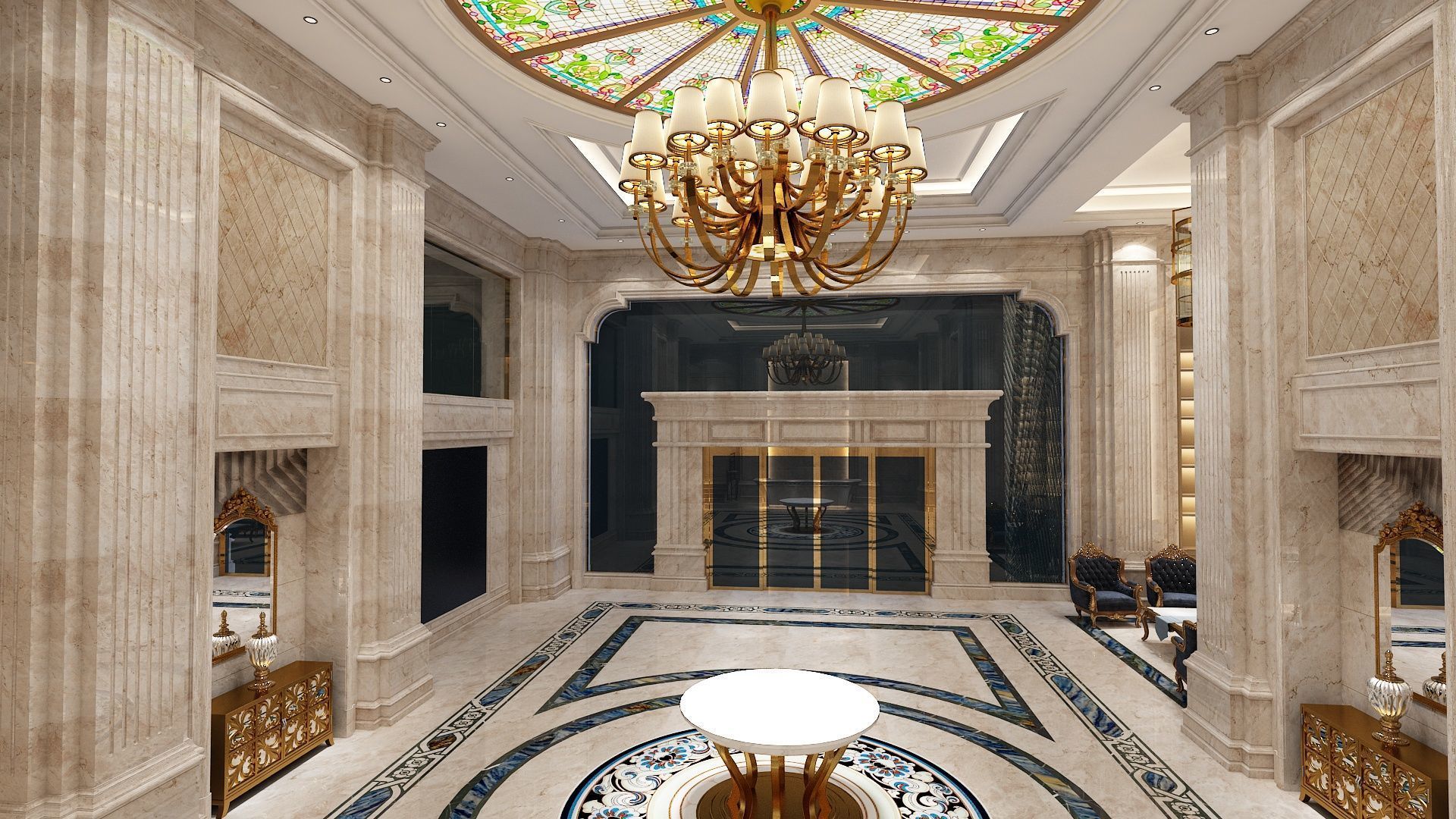 The Hotel Lobby 10 3D model_7