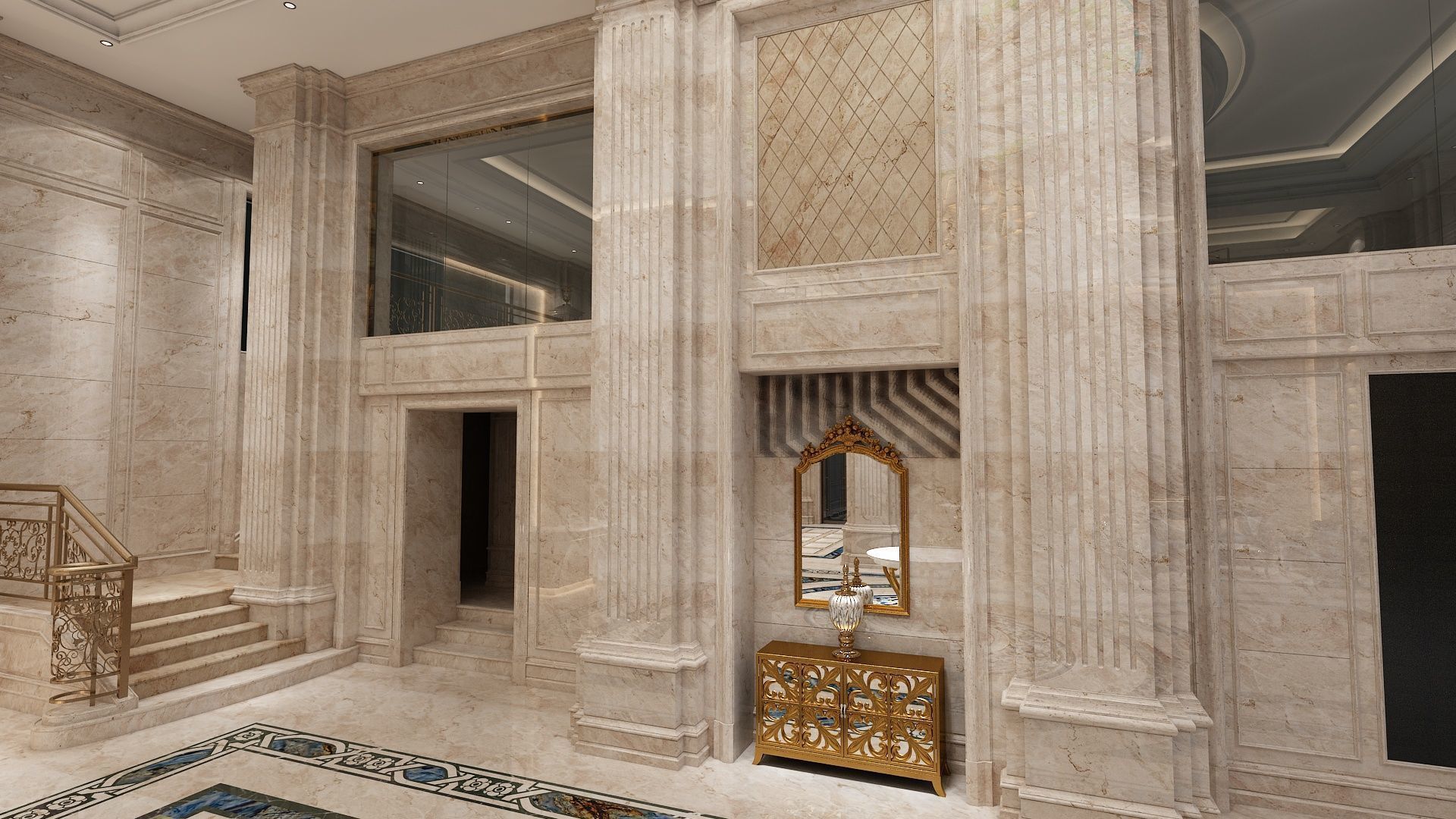 The Hotel Lobby 10 3D model_6