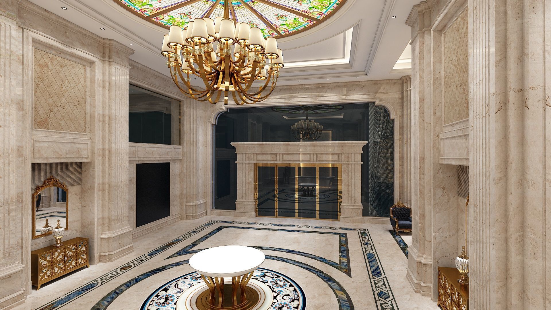 The Hotel Lobby 10 3D model_3