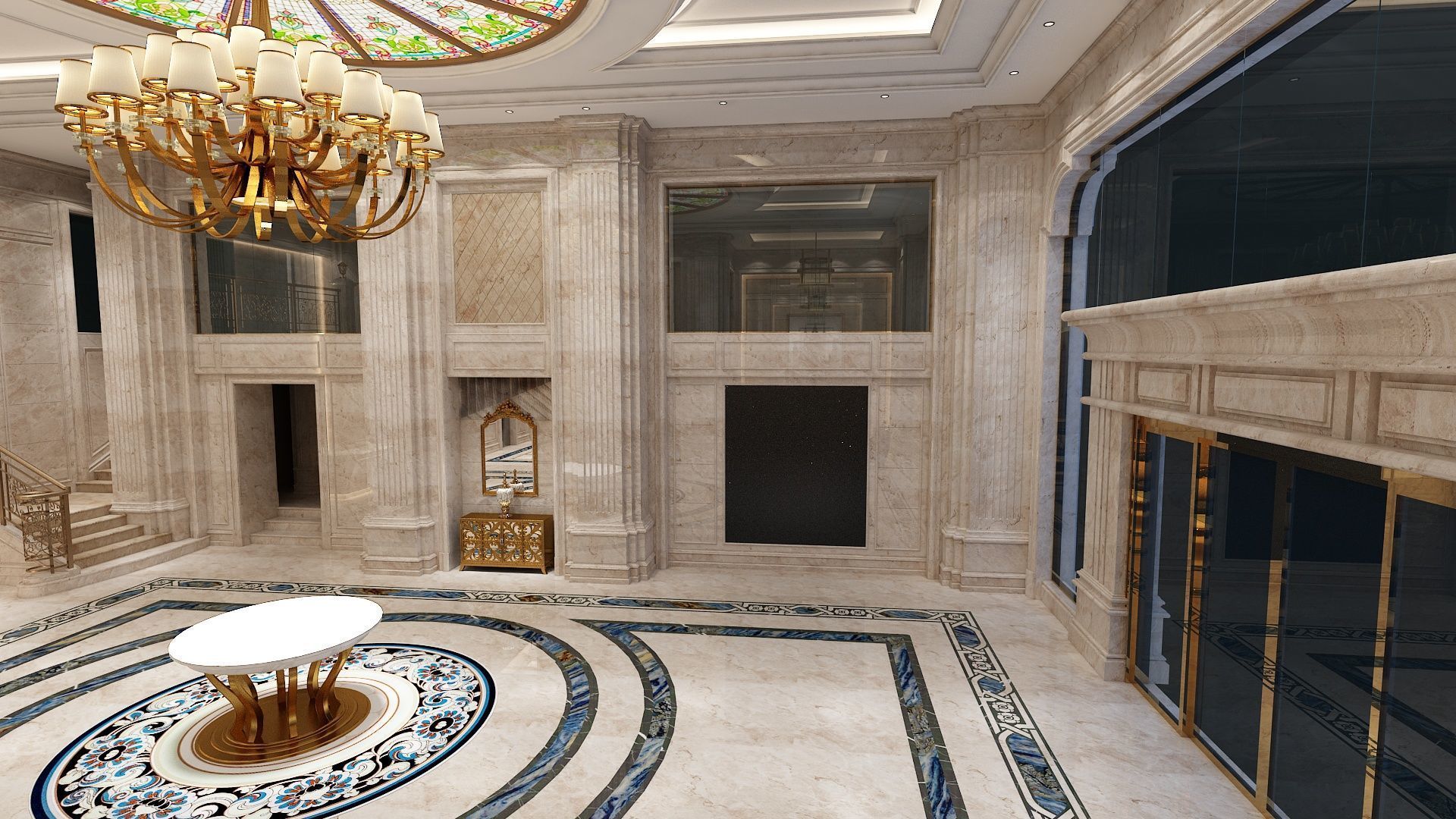 The Hotel Lobby 10 3D model_2