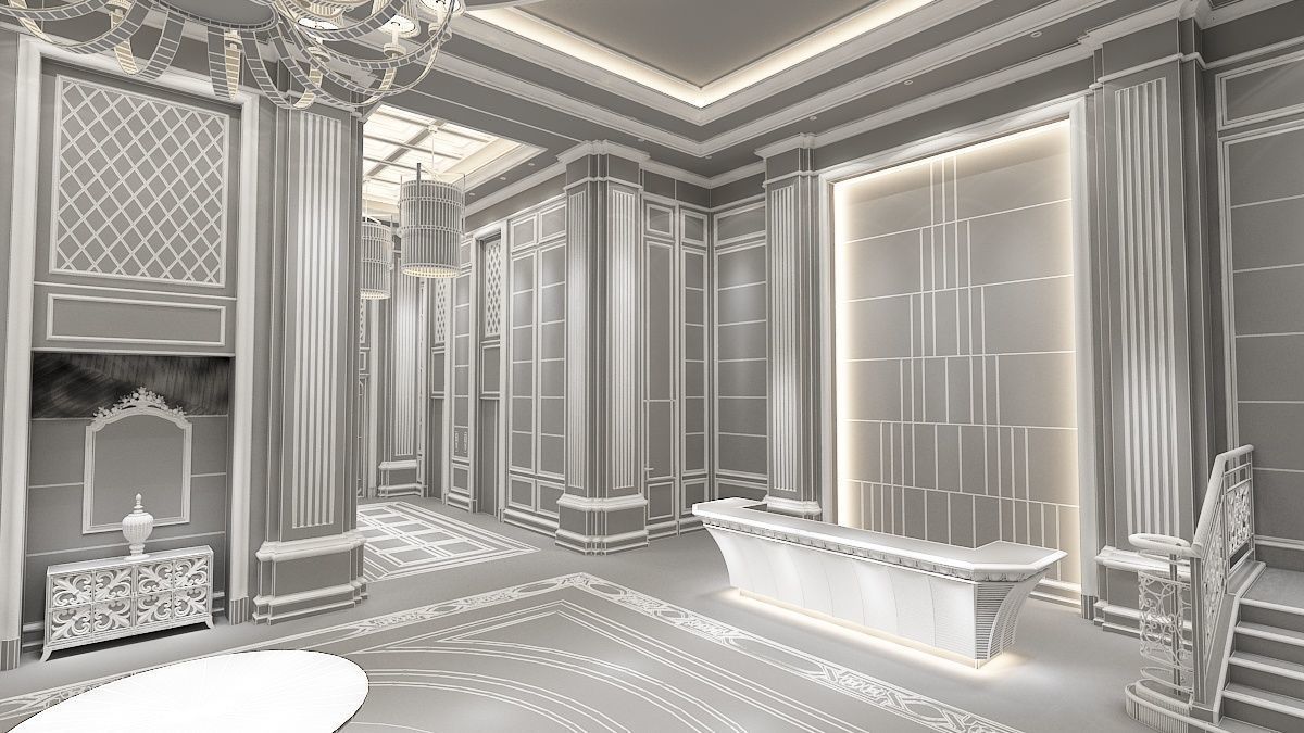The Hotel Lobby 10 3D model_14