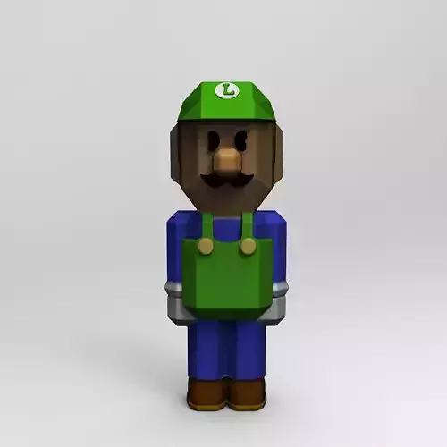 Luigi of Super Mario Bros Minecraft 3D print model Luigi of Super Mario Bros Minecraft 3D print model