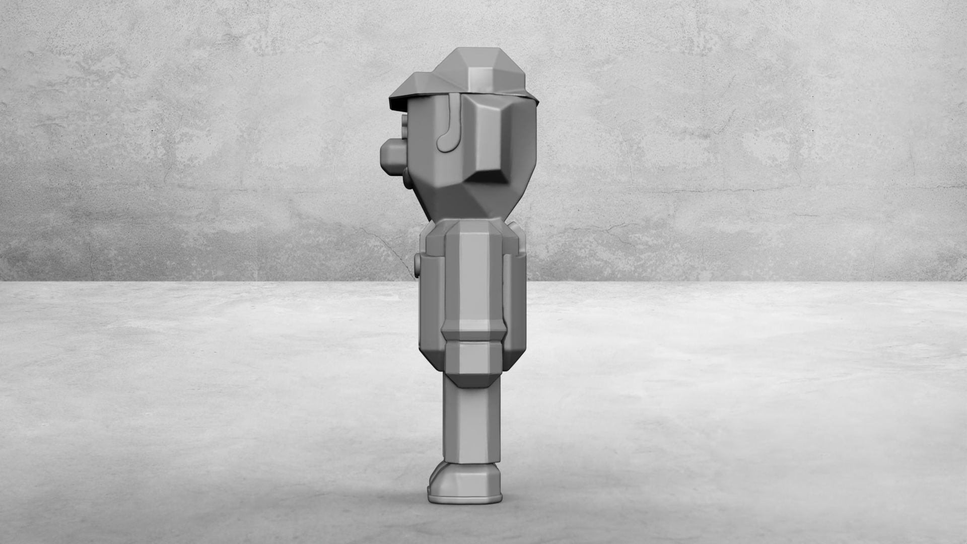 Luigi of Super Mario Bros Minecraft 3D print model_17