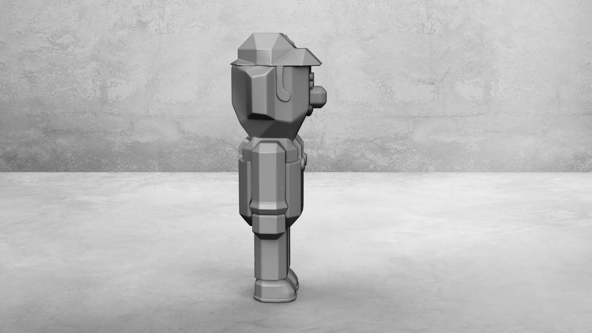 Luigi of Super Mario Bros Minecraft 3D print model_13