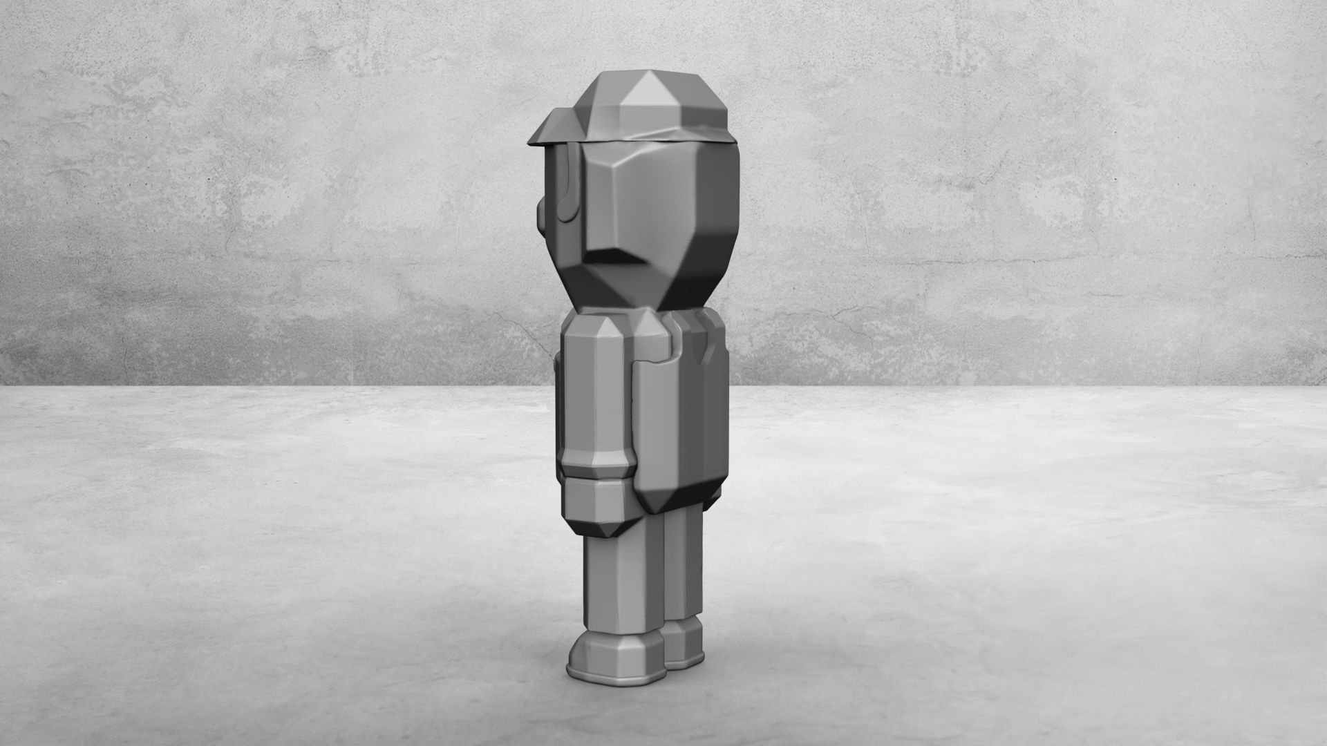 Luigi of Super Mario Bros Minecraft 3D print model_16